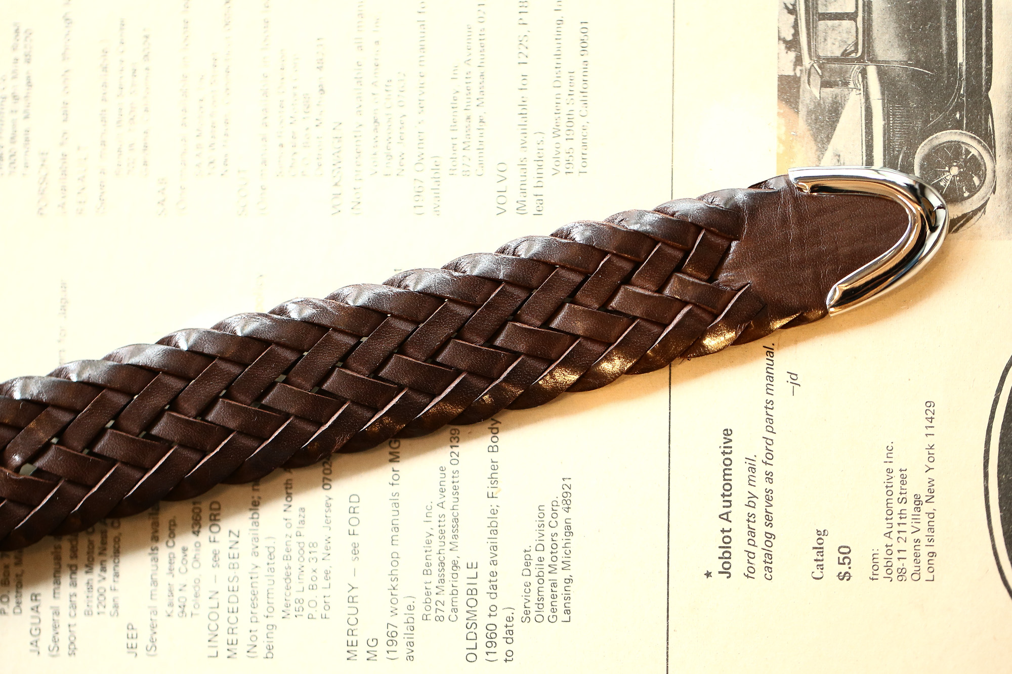 J&M DAVIDSON (ジェイアンドエムデヴィッドソン) ENVELOPE BUCKLE TIP END PLAITED BELT 30MM (エンベロープバックルチップエンドプレーテッドベルト 30mm) 57301 COWHIDE LEATHER (カウハイドレザー) プンターレ メッシュベルト HAVANA (ハバナ・650) Made in italy (イタリア製) 2018 春夏新作 愛知 名古屋 Alto e Diritto アルト エ デリット jmdavidson ジェイエムデヴィッドソン ベルト メッシュ