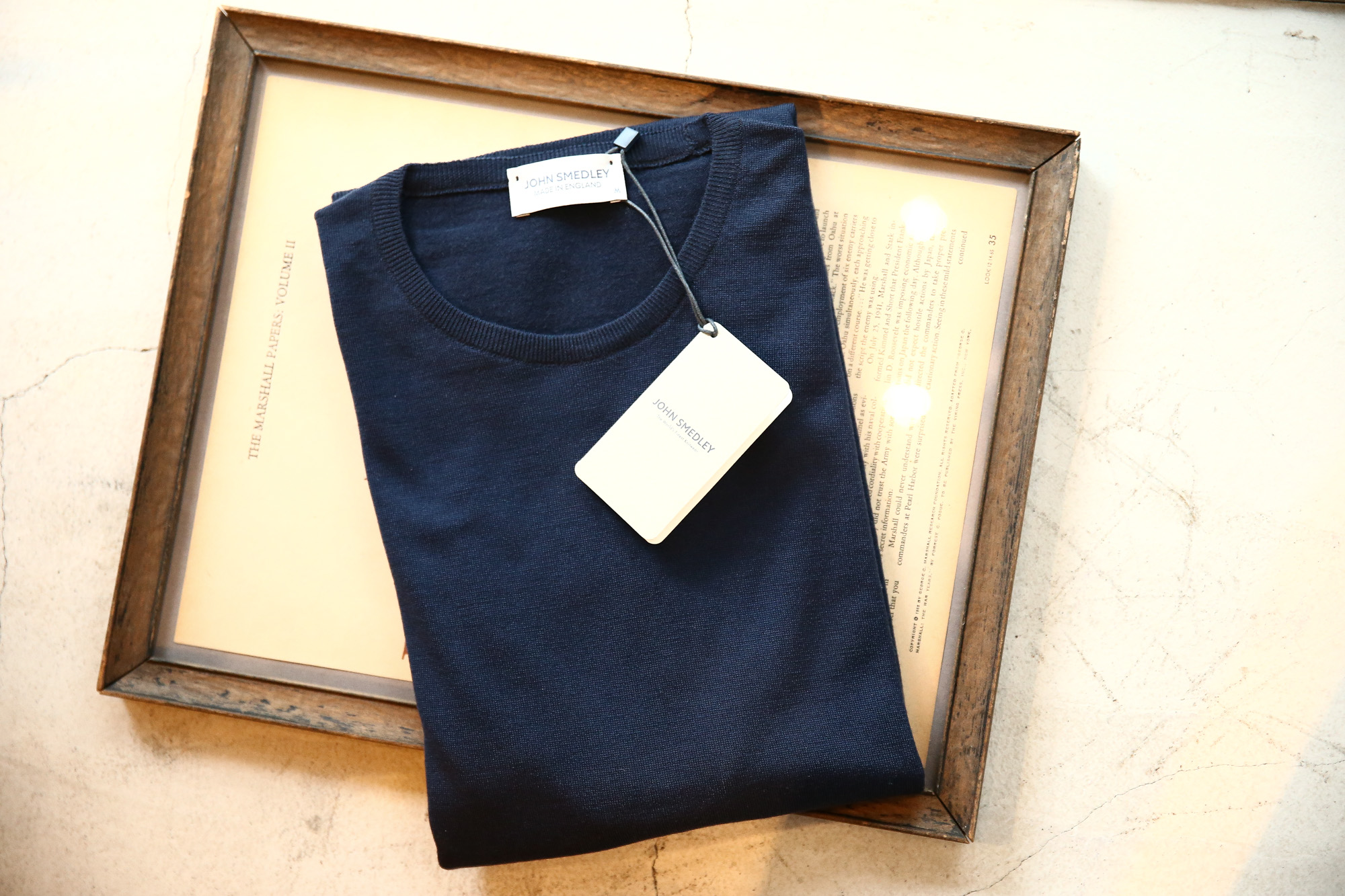 JOHN SMEDLEY (ジョンスメドレー) SICILY (シシリー) 30G Merino Wool (30ゲージメリノウール) クルーネックセーター MIDNIGHT (ミッドナイト) Made in England (イギリス製)　2018 秋冬 johnsmedley ジョンスメドレー 愛知 名古屋 Alto e Diritto アルト エ デリット alto e diritto アルトエデリット