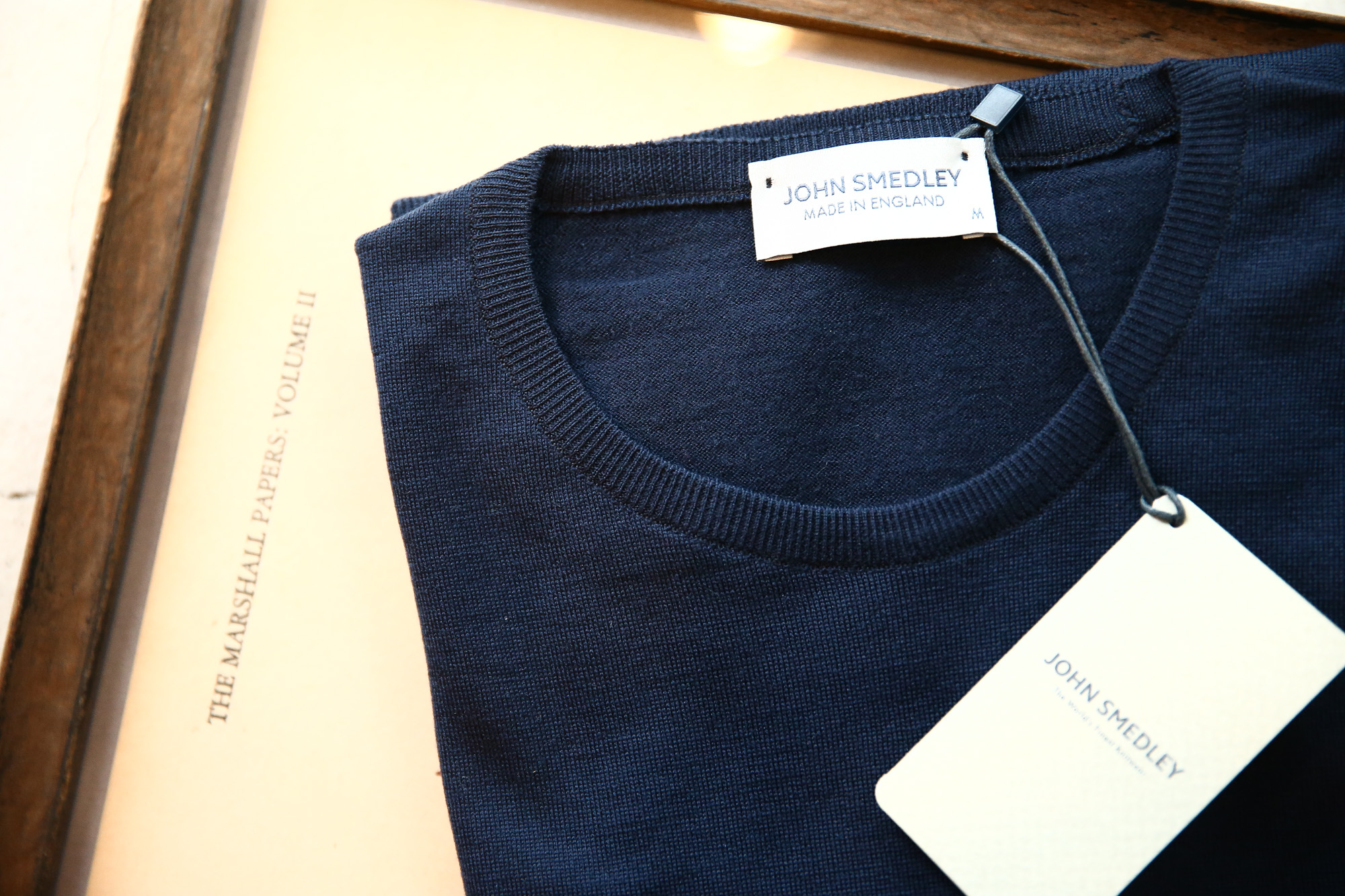 JOHN SMEDLEY (ジョンスメドレー) SICILY (シシリー) 30G Merino Wool (30ゲージメリノウール) クルーネックセーター MIDNIGHT (ミッドナイト) Made in England (イギリス製)　2018 秋冬 johnsmedley ジョンスメドレー 愛知 名古屋 Alto e Diritto アルト エ デリット alto e diritto アルトエデリット