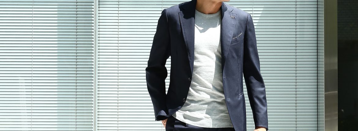 LARDINI (ラルディーニ) SARTORIA (サルトリア) トロピカル サマーウール 段返り3B サマー スーツ NAVY (ネイビー・5) Made in italy (イタリア製) 2018 春夏新作 lardini ラルディーニ 　愛知 名古屋 ZODIAC ゾディアック