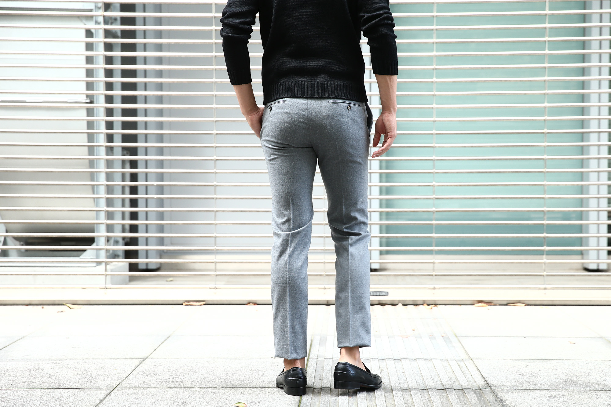 PT01 (ピーティーゼロウーノ) BUSINESS (ビジネス) SUPER SLIM FIT (スーパースリムフィット) STRETCH FLANNEL WOOL ストレッチ フランネルウール スラックス GRAY (グレー・0220) 2018 秋冬新作 pt01 愛知 名古屋 Alto e Diritto アルト エ デリット alto e diritto アルトエデリット スラックス グレスラ