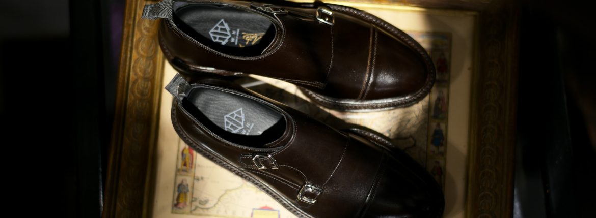 WH (ダブルエイチ) 【WH-0300(WHS-0300)】 Double Monk Strap Shoes (干場氏 スペシャル モデル) Cruise Last (クルーズラスト) ダブルモンクストラップシューズ DARK BROWN(ダークブラウン) MADE IN JAPAN (日本製) 2018 春夏新作 【干場氏、坪内氏の直筆サイン入り】【ZODIAC限定 スペシャルアイテム】 wh 干場さん 干場スペシャル FORZASTYLE フォルザスタイル 愛知 名古屋 ZODIAC ゾディアック