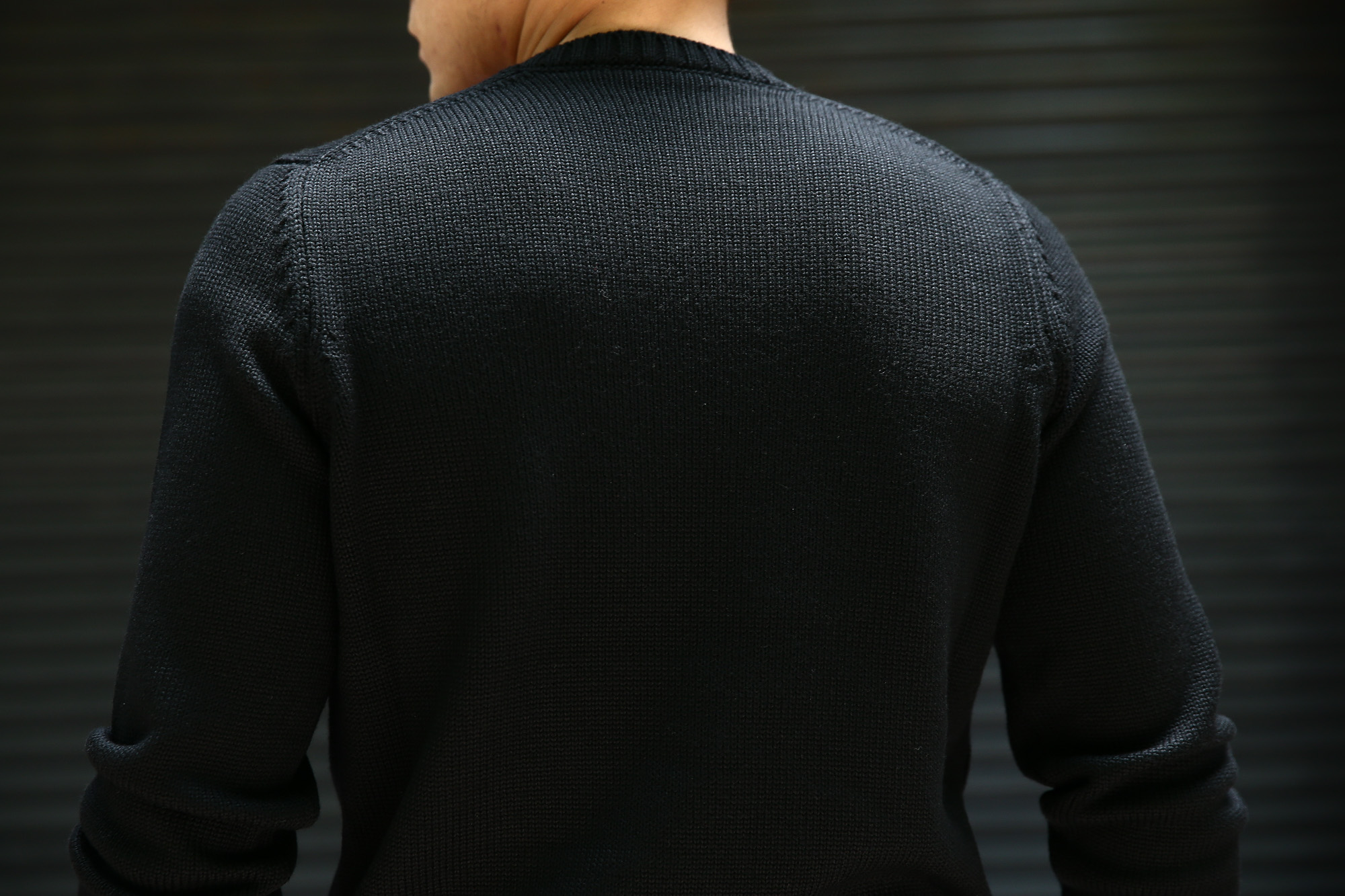 ZANONE (ザノーネ) Crew Neck Sweater (クルーネック セーター) VIRGIN WOOL 100% ミドルゲージ ウールニット セーター BLACK (ブラック・Z0015)  made in italy (イタリア製) 2018 秋冬新作 zanone 愛知 名古屋 Alto e Diritto アルト エ デリット alto e diritto アルトエデリット