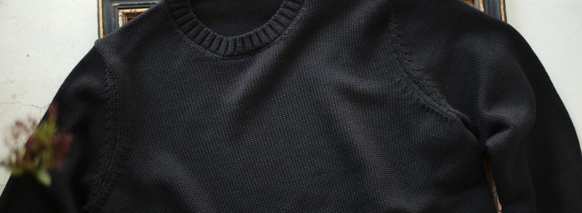 ZANONE (ザノーネ) Crew Neck Sweater (クルーネック セーター) VIRGIN WOOL 100% ミドルゲージ ウールニット セーター BLACK (ブラック・Z0015) made in italy (イタリア製) 2018 秋冬新作 zanone 愛知 名古屋 ZODIAC ゾディアック alto e diritto アルトエデリット