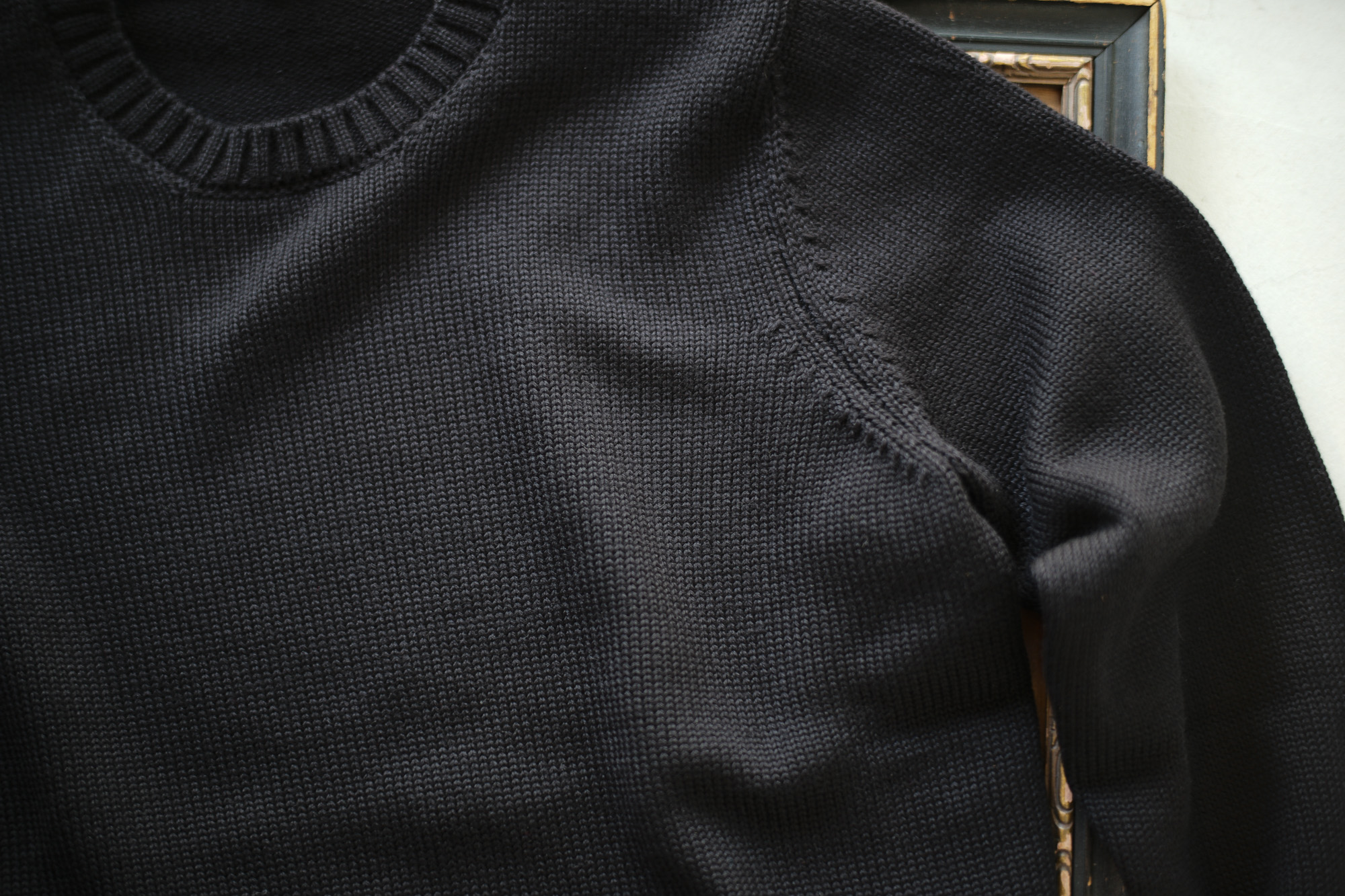 ZANONE (ザノーネ) Crew Neck Sweater (クルーネック セーター) VIRGIN WOOL 100% ミドルゲージ ウールニット セーター BLACK (ブラック・Z0015)  made in italy (イタリア製) 2018 秋冬新作 zanone 愛知 名古屋 Alto e Diritto アルト エ デリット alto e diritto アルトエデリット