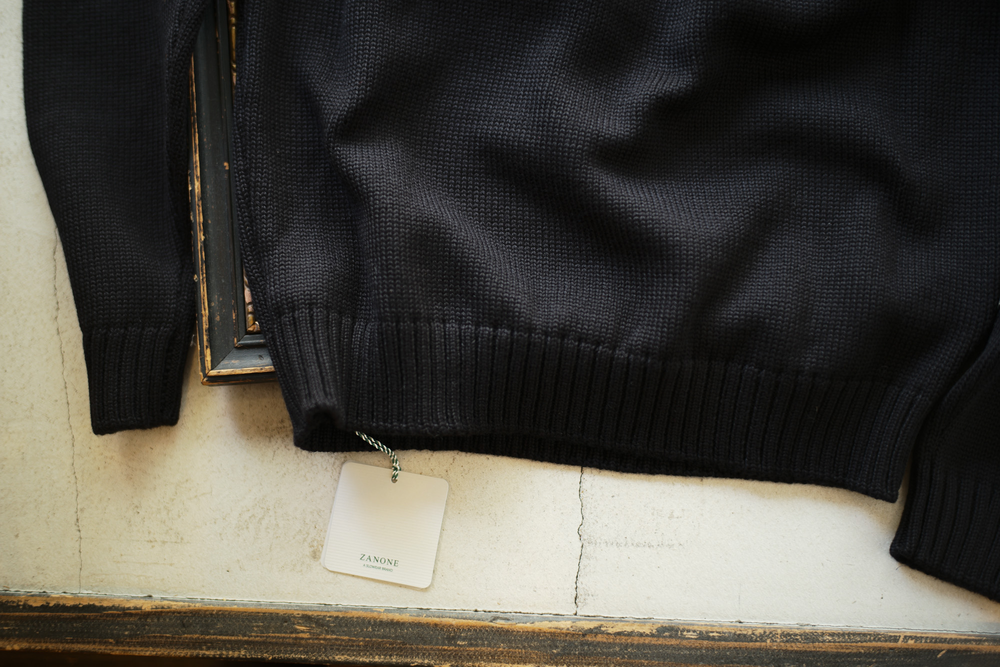 ZANONE (ザノーネ) Crew Neck Sweater (クルーネック セーター) VIRGIN WOOL 100% ミドルゲージ ウールニット セーター BLACK (ブラック・Z0015)  made in italy (イタリア製) 2018 秋冬新作 zanone 愛知 名古屋 Alto e Diritto アルト エ デリット alto e diritto アルトエデリット