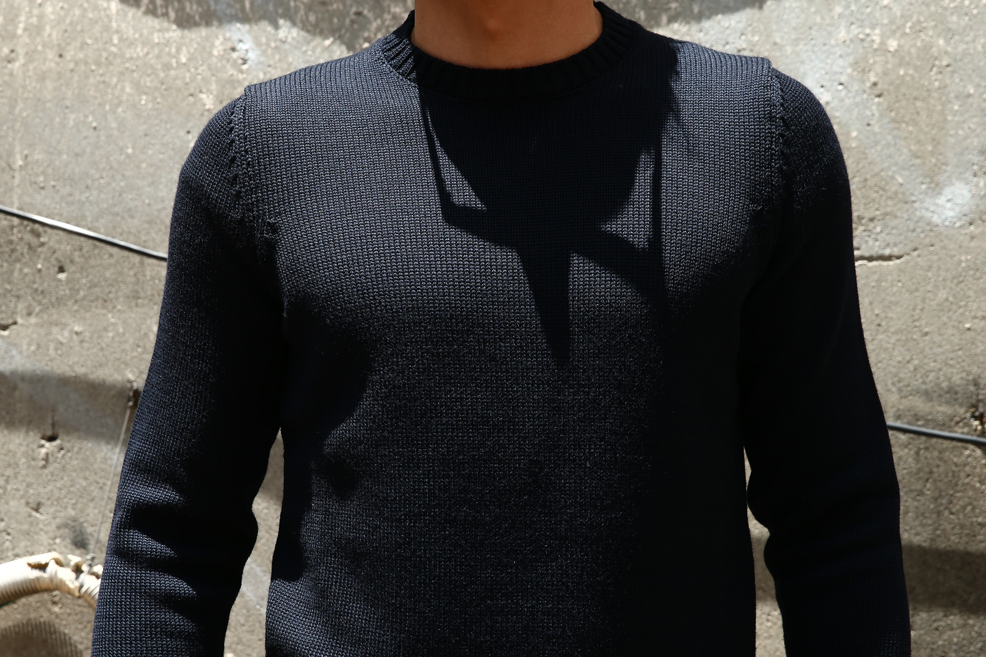 ZANONE (ザノーネ) Crew Neck Sweater (クルーネック セーター) VIRGIN WOOL 100% ミドルゲージ ウールニット セーター NAVY (ネイビー・Z1375) made in italy (イタリア製) 2018 秋冬新作 zanone 愛知 名古屋 Alto e Diritto アルト エ デリット alto e diritto アルトエデリット