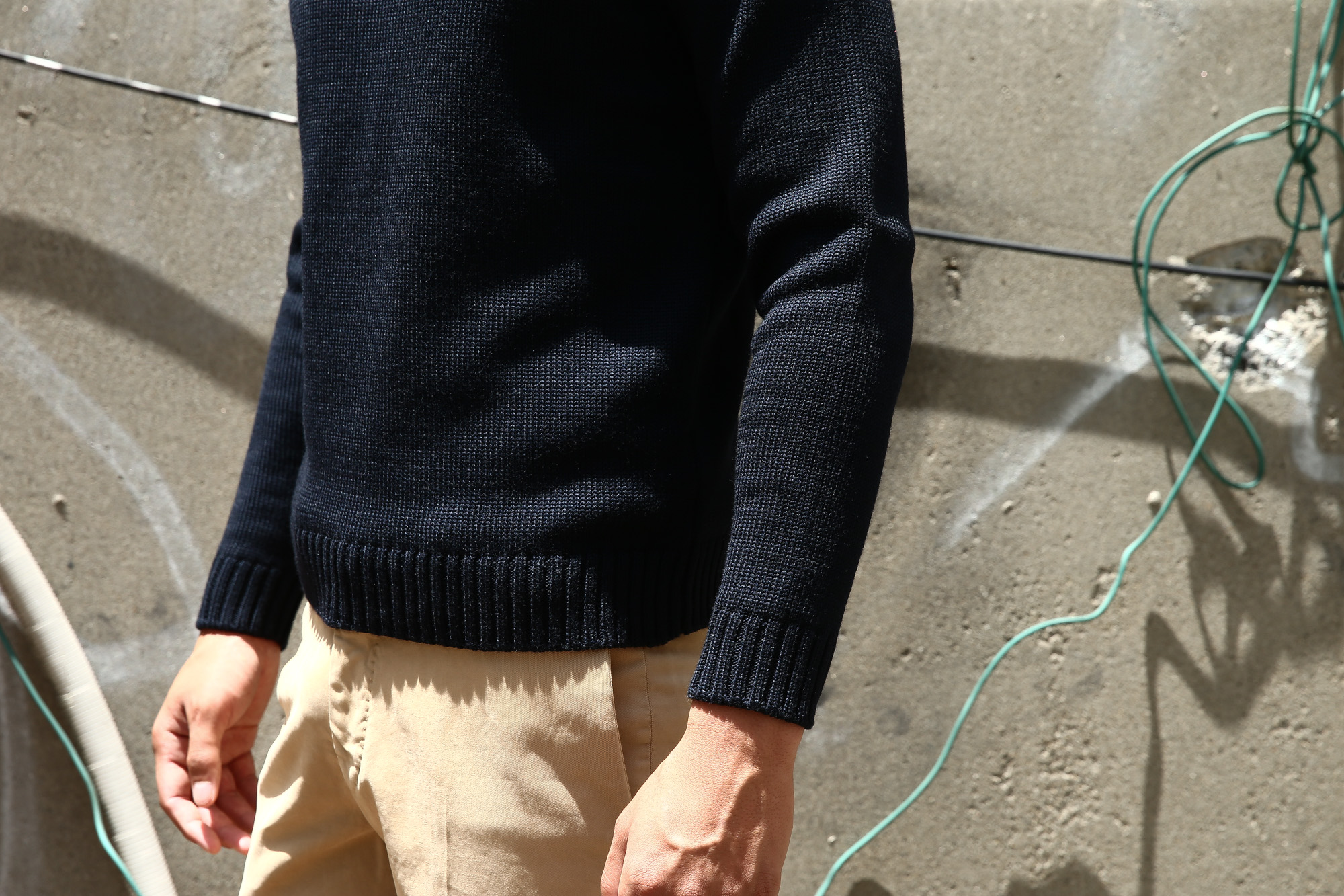 ZANONE (ザノーネ) Crew Neck Sweater (クルーネック セーター) VIRGIN WOOL 100% ミドルゲージ ウールニット セーター NAVY (ネイビー・Z1375) made in italy (イタリア製) 2018 秋冬新作 zanone 愛知 名古屋 Alto e Diritto アルト エ デリット alto e diritto アルトエデリット