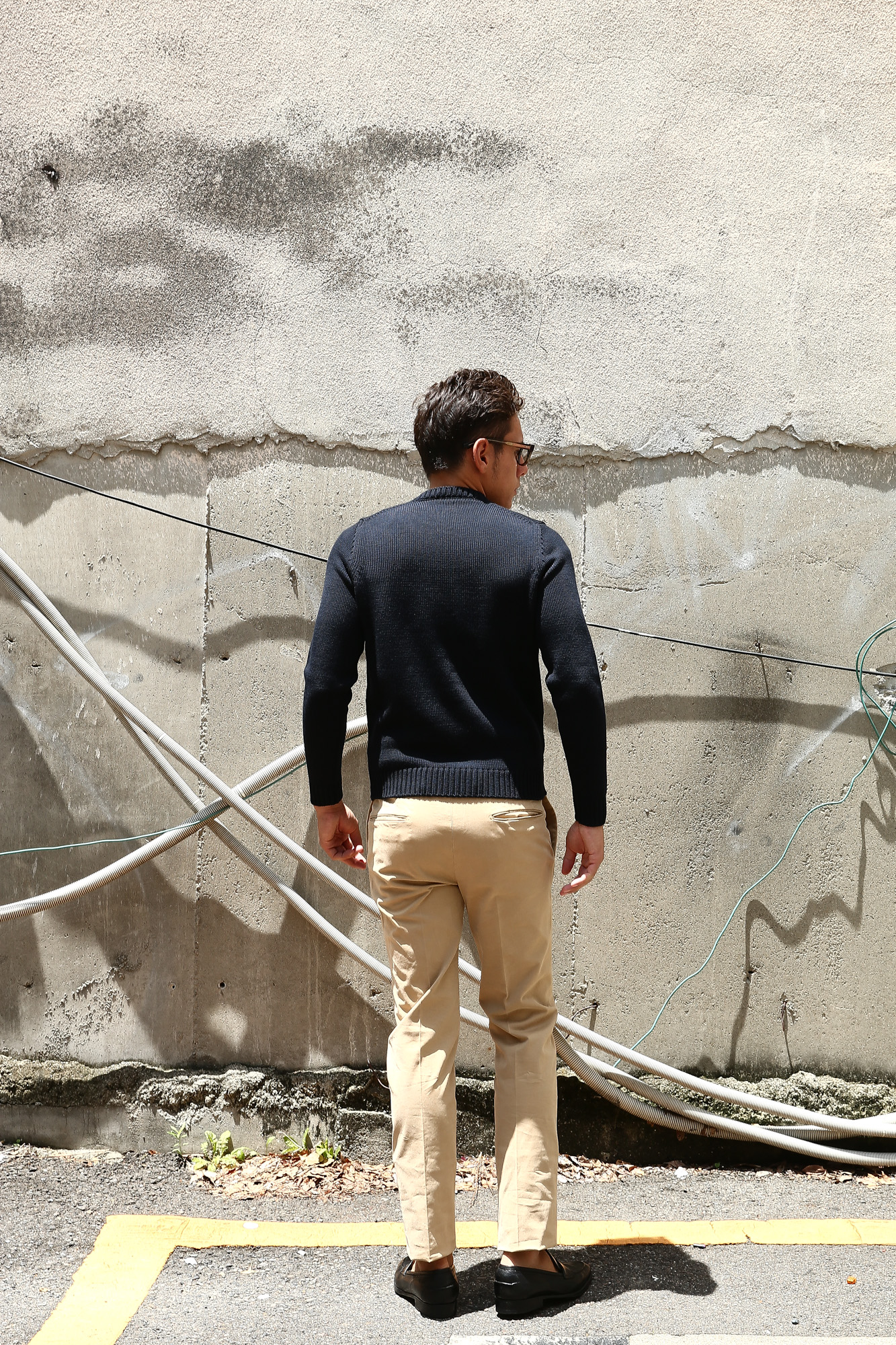 ZANONE (ザノーネ) Crew Neck Sweater (クルーネック セーター) VIRGIN WOOL 100% ミドルゲージ ウールニット セーター NAVY (ネイビー・Z1375) made in italy (イタリア製) 2018 秋冬新作 zanone 愛知 名古屋 Alto e Diritto アルト エ デリット alto e diritto アルトエデリット