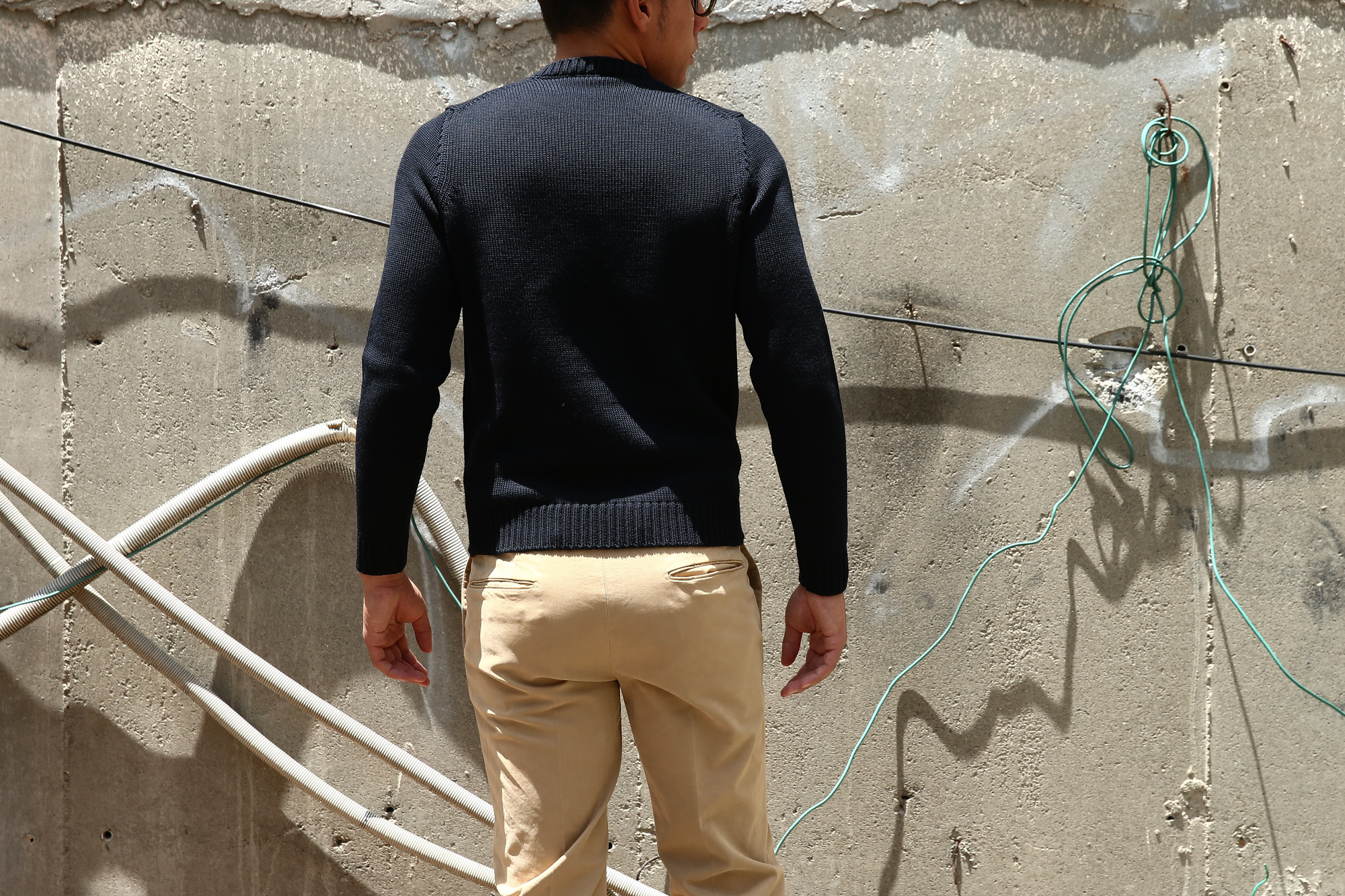 ZANONE (ザノーネ) Crew Neck Sweater (クルーネック セーター) VIRGIN WOOL 100% ミドルゲージ ウールニット セーター NAVY (ネイビー・Z1375) made in italy (イタリア製) 2018 秋冬新作 zanone 愛知 名古屋 Alto e Diritto アルト エ デリット alto e diritto アルトエデリット