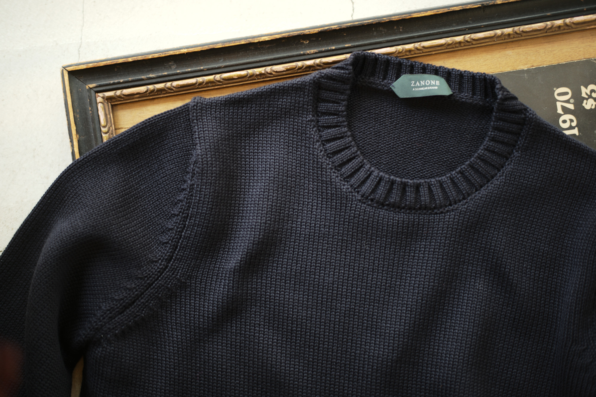 ZANONE (ザノーネ) Crew Neck Sweater (クルーネック セーター) VIRGIN WOOL 100% ミドルゲージ ウールニット セーター NAVY (ネイビー・Z1375) made in italy (イタリア製) 2018 秋冬新作 zanone 愛知 名古屋 Alto e Diritto アルト エ デリット alto e diritto アルトエデリット