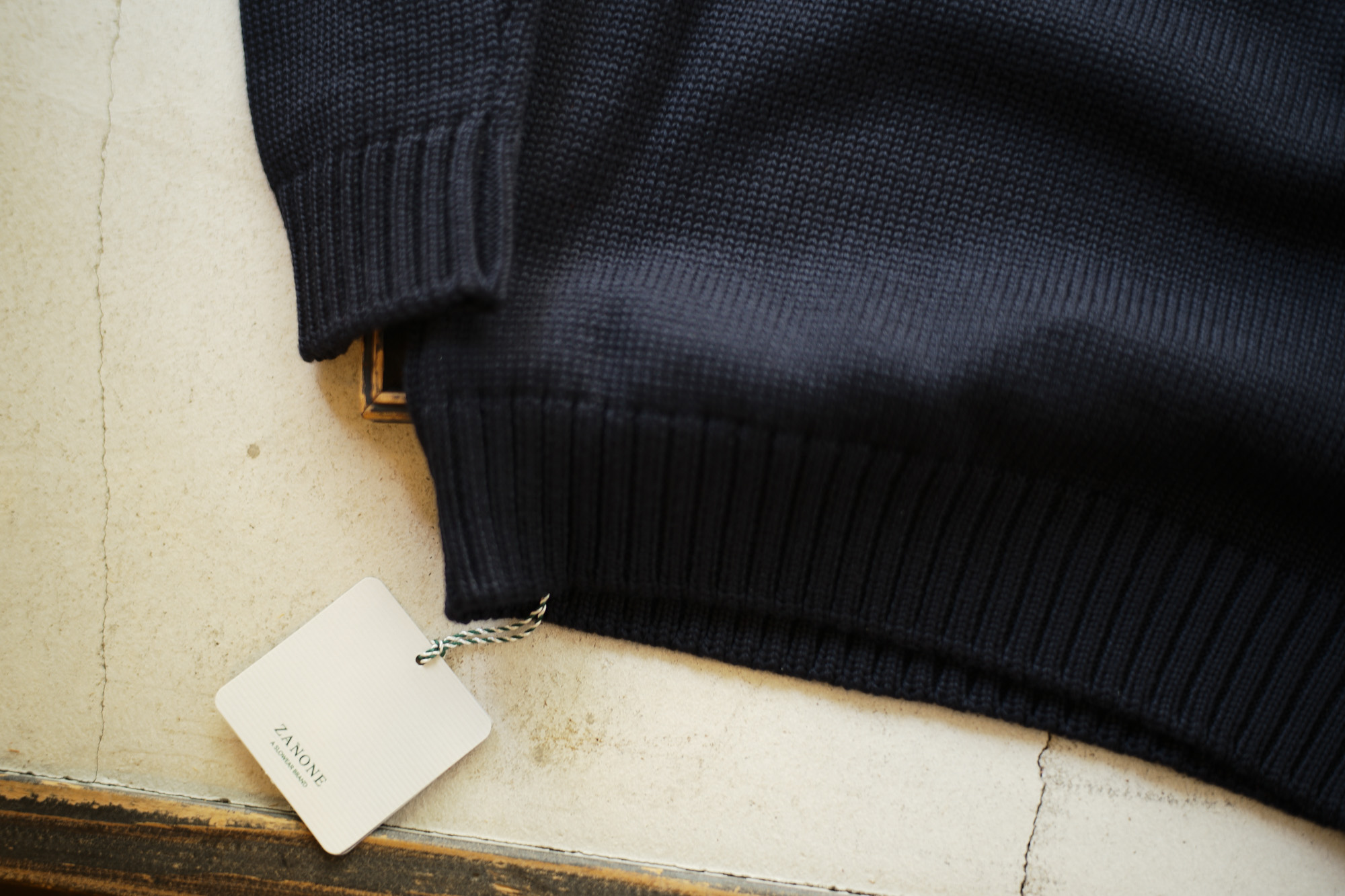 ZANONE (ザノーネ) Crew Neck Sweater (クルーネック セーター) VIRGIN WOOL 100% ミドルゲージ ウールニット セーター NAVY (ネイビー・Z1375) made in italy (イタリア製) 2018 秋冬新作 zanone 愛知 名古屋 Alto e Diritto アルト エ デリット alto e diritto アルトエデリット