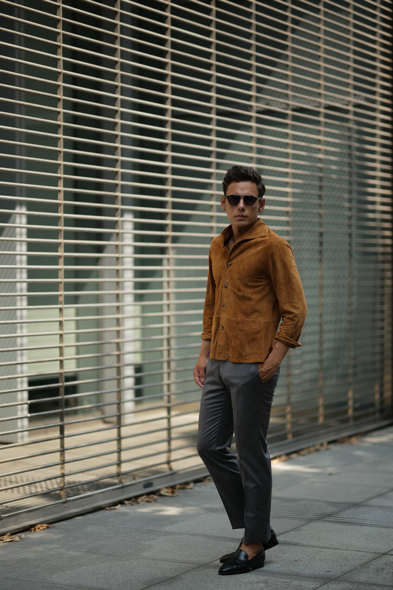 Alfredo Rifugio (アルフレード リフージオ) SS326 CAMOSCIO Summer Suede Leather Shirts サマースウェード レザーシャツ CAMEL (キャメル) made in italy (イタリア製) 2019 春夏 alfredorifujio アルフレードリフージオ 愛知 名古屋 Alto e Diritto アルト エ デリット alto e diritto アルトエデリット レザージャケット 素肌にレザー 42,44,46,48,50,52