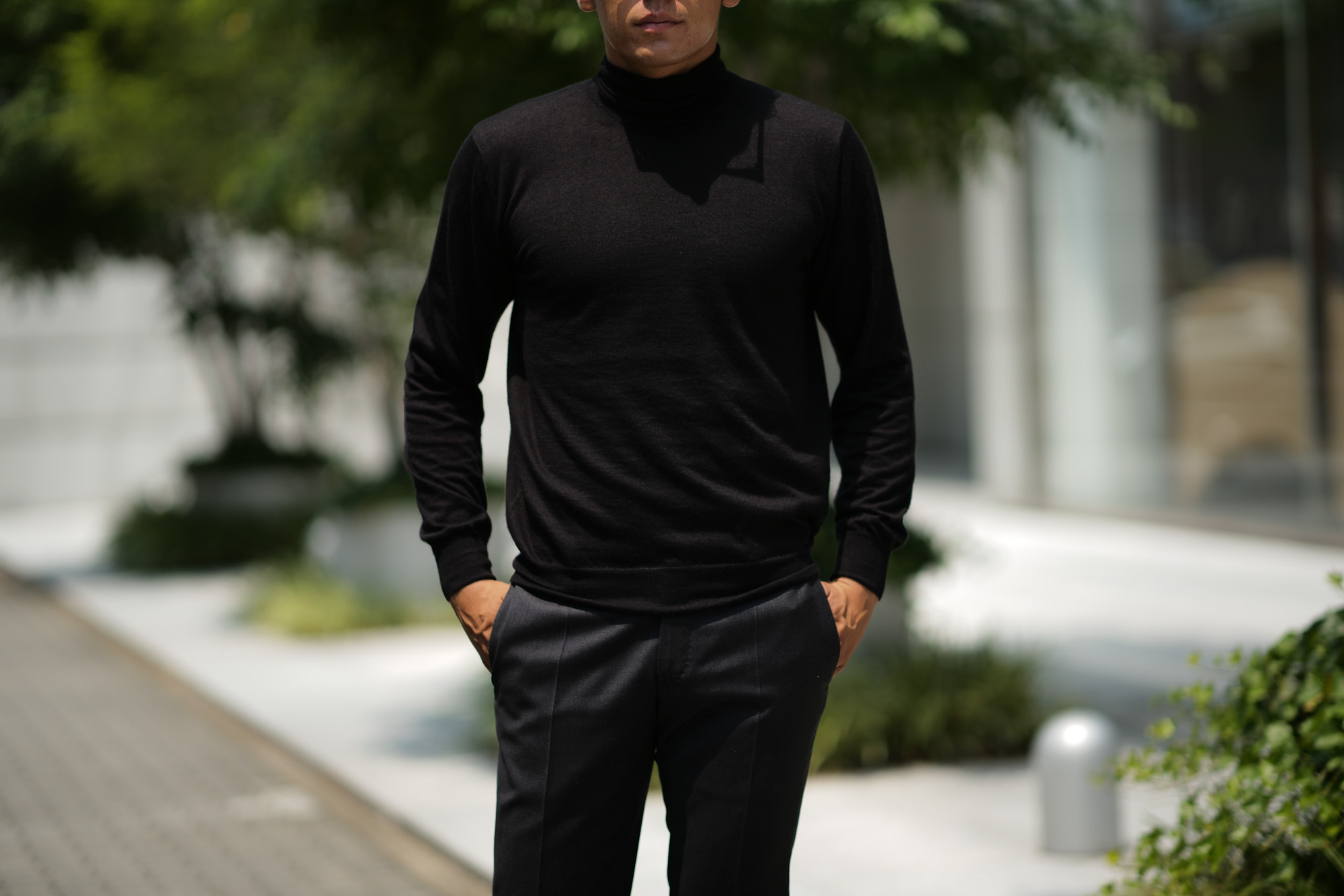 Cruciani (クルチアーニ) Silk Cashmere Turtle Neck Sweater (シルクカシミヤ タートルネック セーター) ハイゲージ シルクカシミヤニット セーター BLACK (ブラック・NERO) made in italy (イタリア製) 2018 秋冬新作 cruciani silkcashmere タートルネック カシミアタートル　カシミヤタートル 愛知 名古屋 Alto e Diritto アルト エ デリット alto e diritto アルトエデリット altoediritto