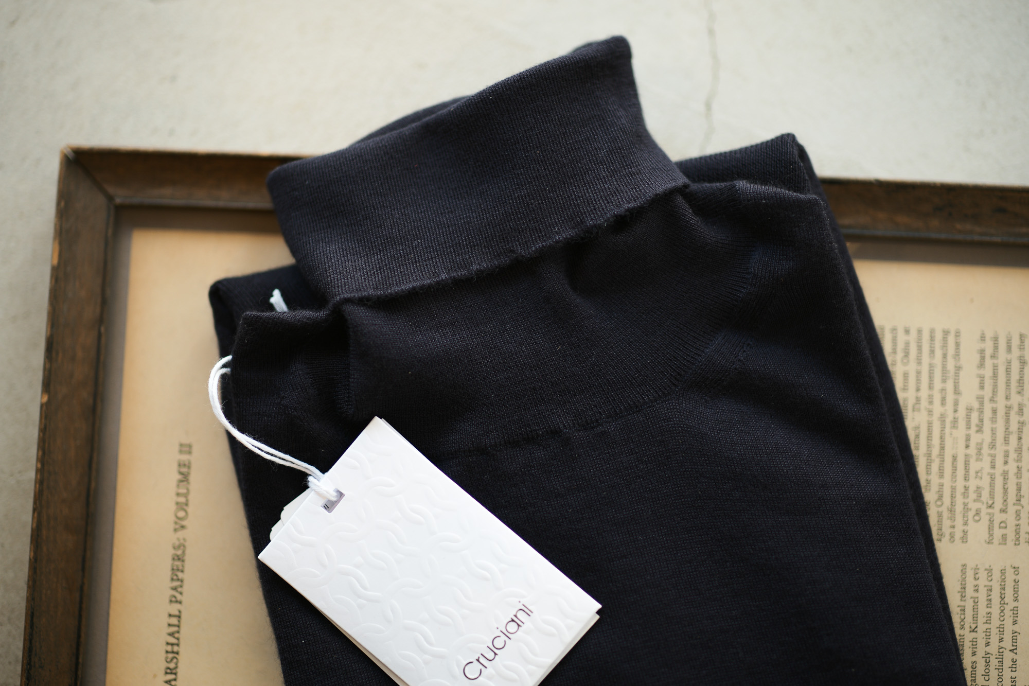 Cruciani (クルチアーニ) Silk Cashmere Turtle Neck Sweater (シルクカシミヤ タートルネック セーター) ハイゲージ シルクカシミヤニット セーター NAVY (ネイビー・5508D) made in italy (イタリア製) 2018 秋冬新作 cruciani silkcashmere タートルネック カシミアタートル　カシミヤタートル 愛知 名古屋 Alto e Diritto アルト エ デリット alto e diritto アルトエデリット altoediritto