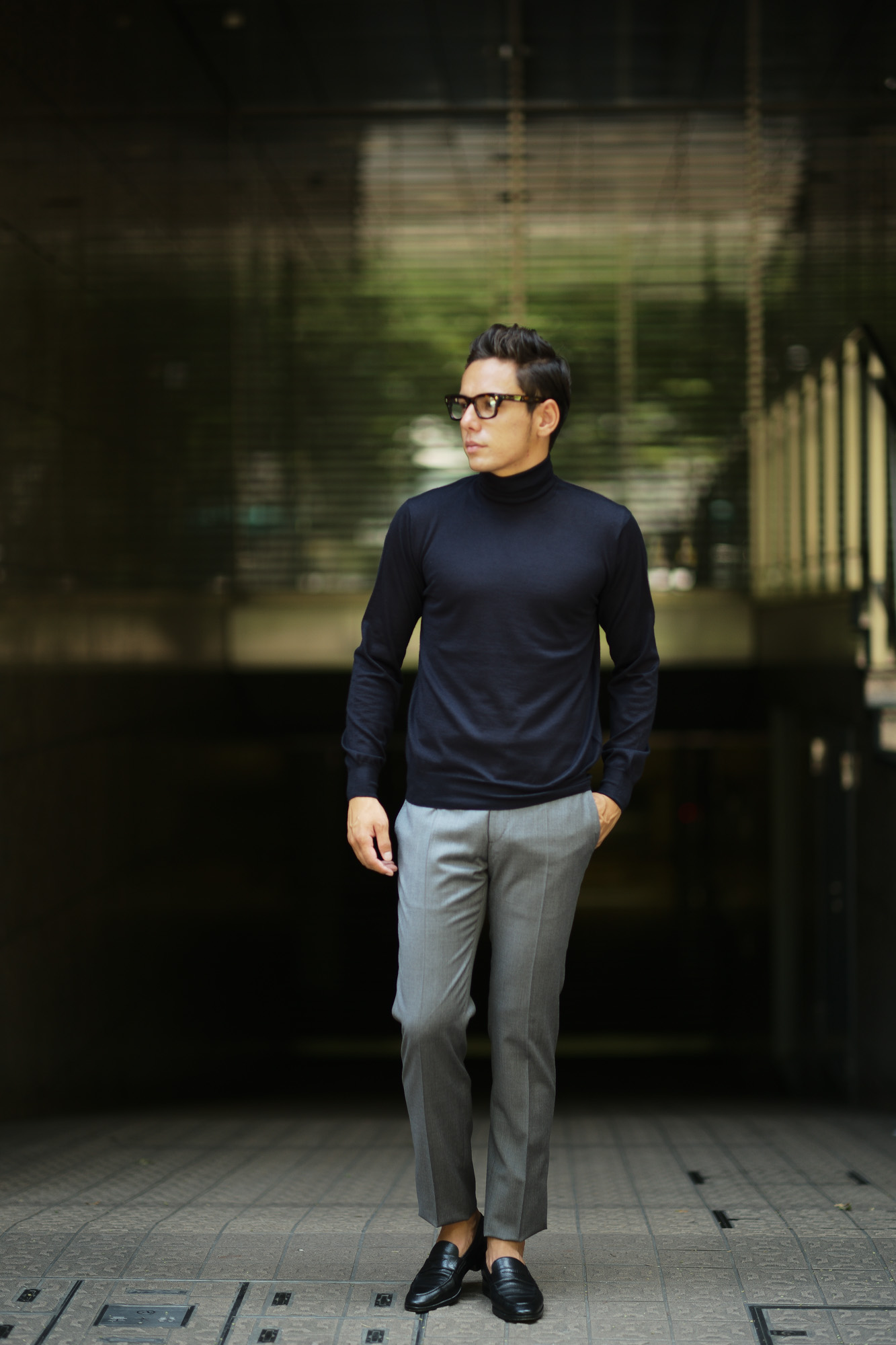 Cruciani (クルチアーニ) Silk Cashmere Turtle Neck Sweater (シルク