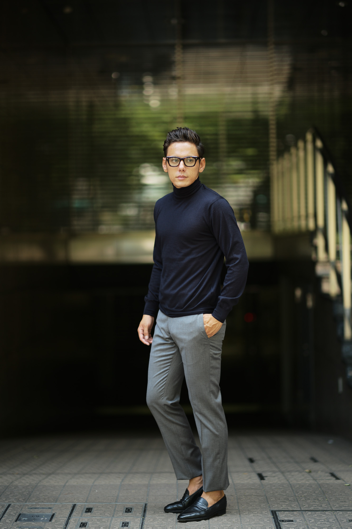 Cruciani (クルチアーニ) Silk Cashmere Turtle Neck Sweater (シルク