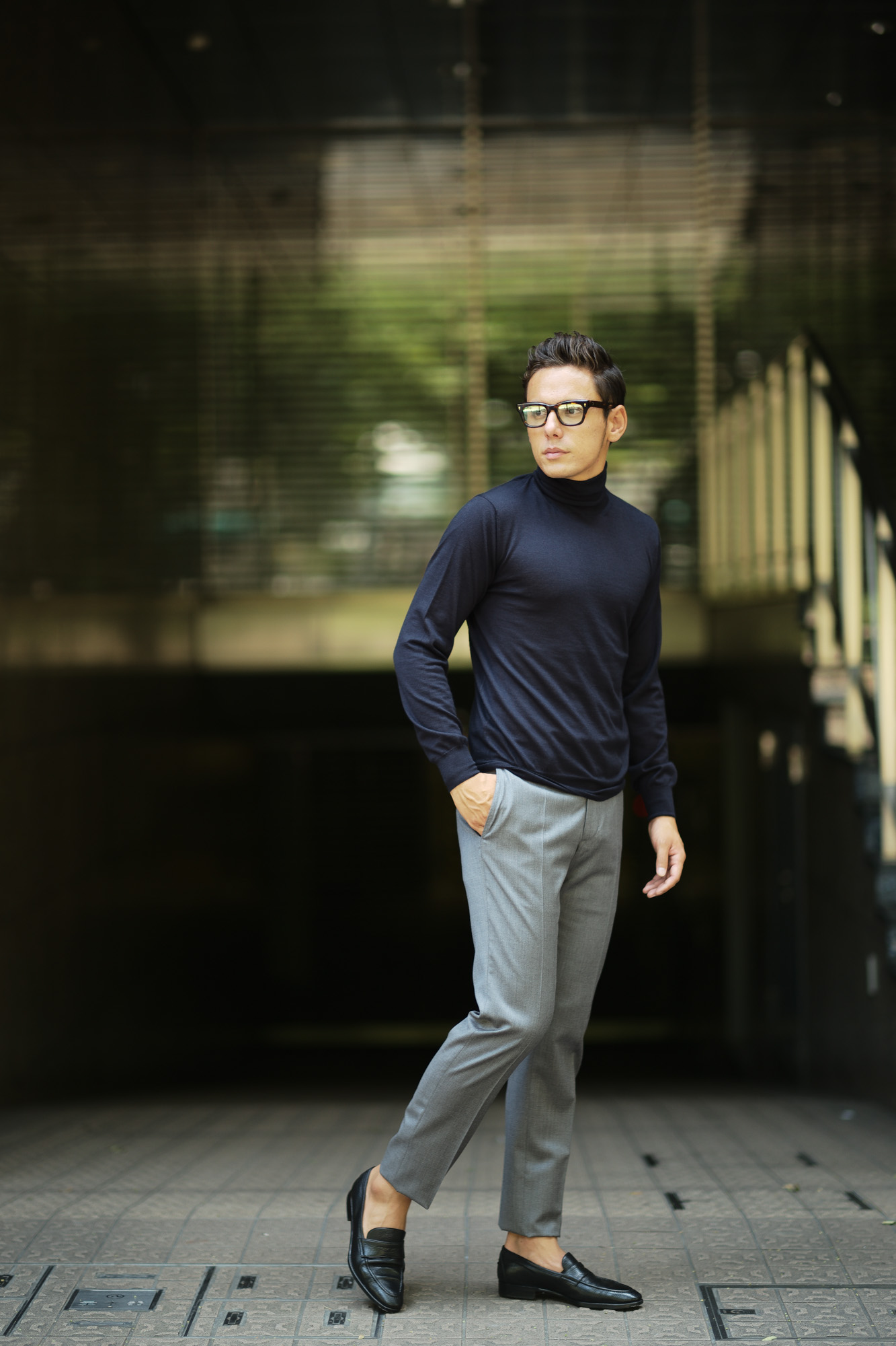 Cruciani (クルチアーニ) Silk Cashmere Turtle Neck Sweater