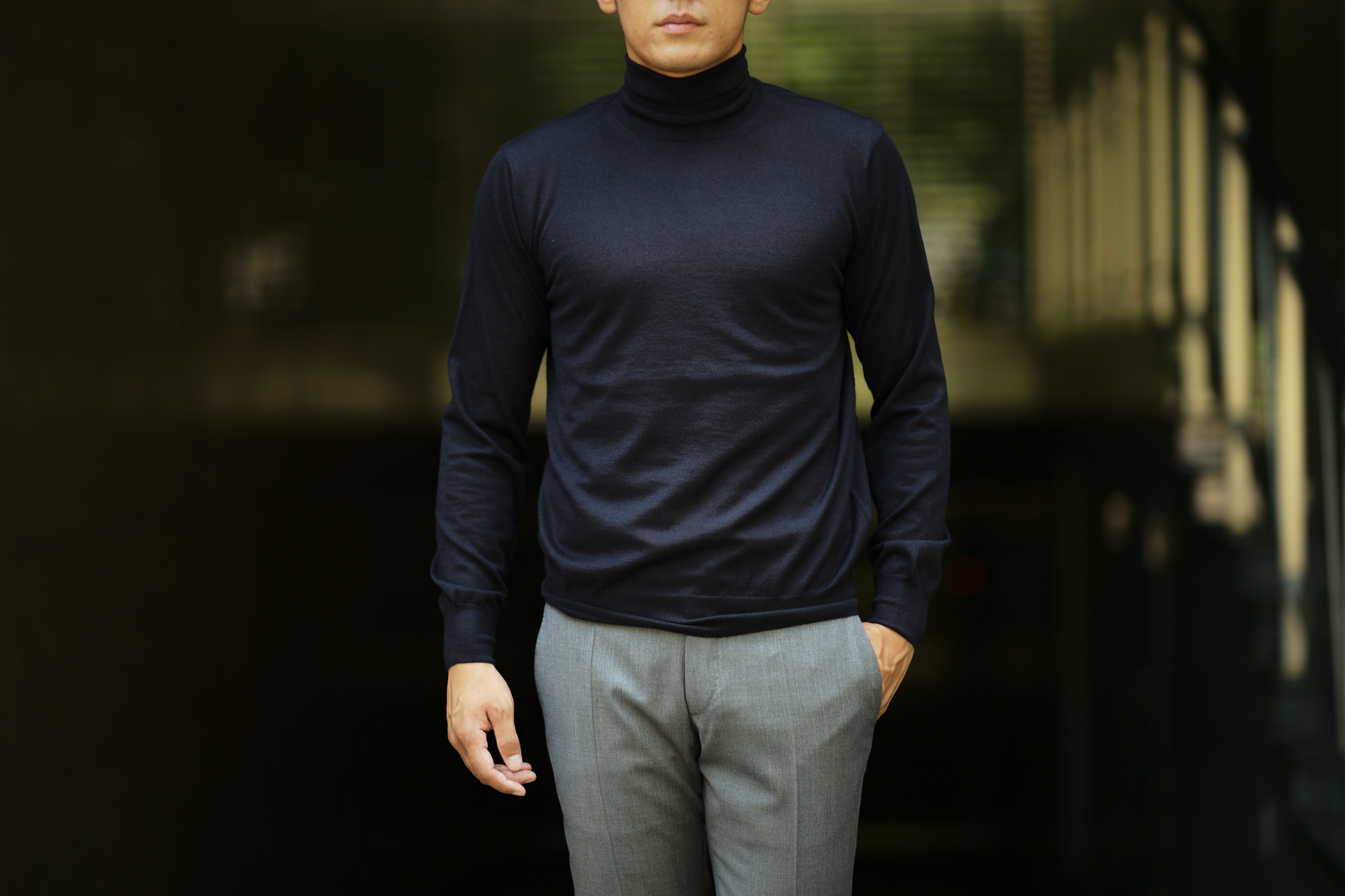 Cruciani (クルチアーニ) Silk Cashmere Turtle Neck Sweater (シルクカシミヤ タートルネック セーター) ハイゲージ シルクカシミヤニット セーター NAVY (ネイビー・5508D) made in italy (イタリア製) 2018 秋冬新作 cruciani silkcashmere タートルネック カシミアタートル　カシミヤタートル 愛知 名古屋 Alto e Diritto アルト エ デリット alto e diritto アルトエデリット altoediritto