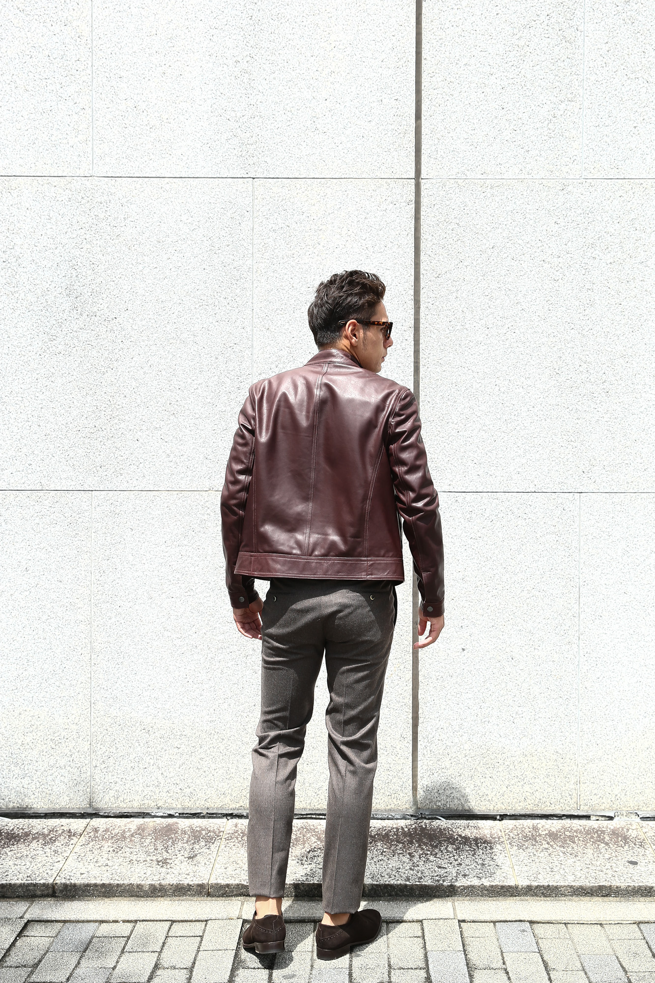 EMMETI(エンメティ) JURI(ユリ) Lambskin nappa シングルライダース レザージャケット WALNUT (ウォルナット) made in italy (イタリア製) 2018 秋冬 【ご予約受付中】 emmeti juri ユリ 愛知 名古屋 Alto e Diritto アルト エ デリット 干場 干場氏着用 FORZASTYLE　42,44,46,48,50,52,54