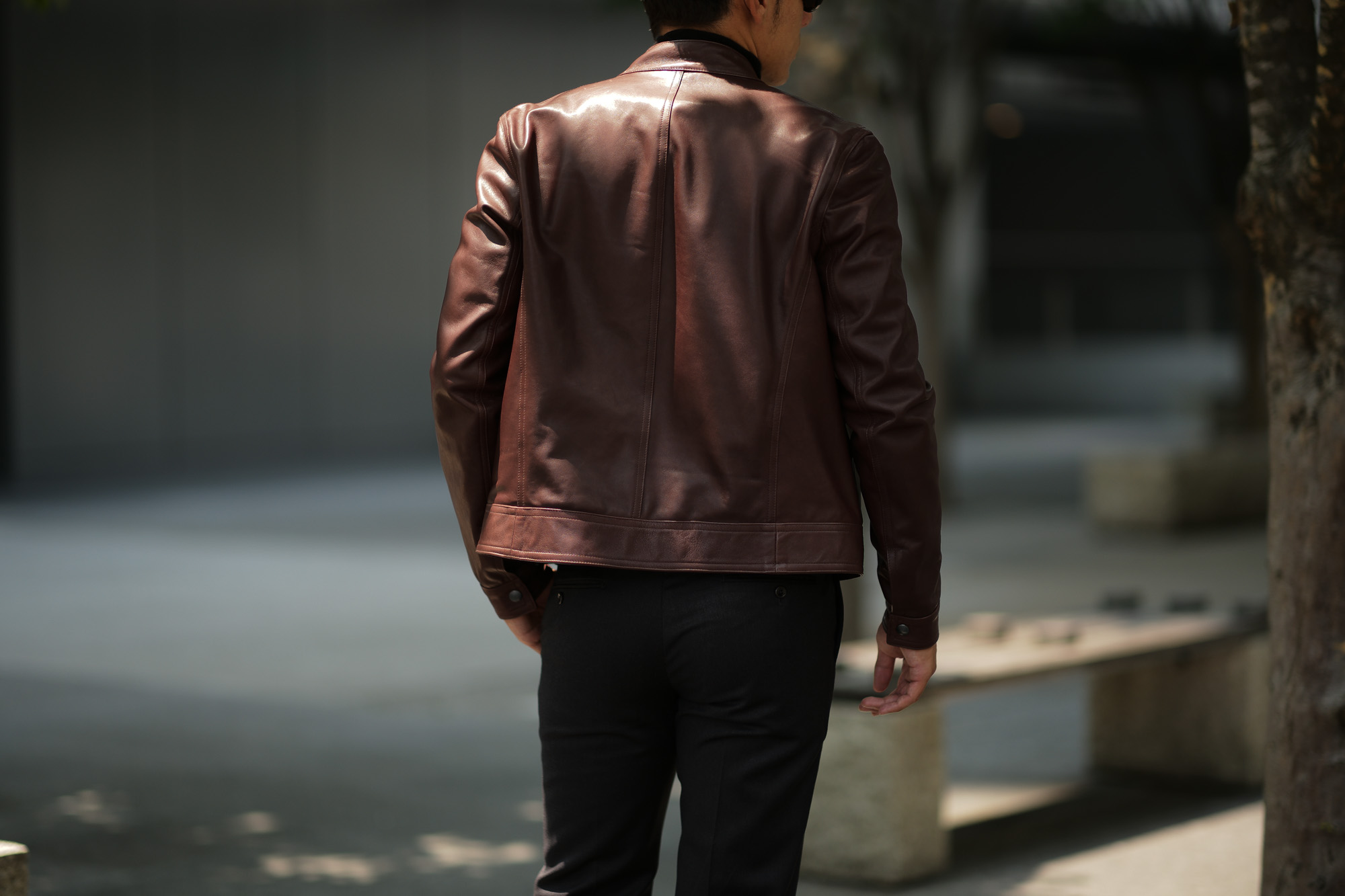 EMMETI(エンメティ) JURI(ユリ) Lambskin nappa シングルライダース レザージャケット WALNUT (ウォルナット) made in italy (イタリア製) 2018 秋冬 【ご予約受付中】emmeti juri ユリ 愛知 名古屋 Alto e Diritto アルト エ デリット 干場 干場氏着用 FORZASTYLE　42,44,46,48,50,52,54