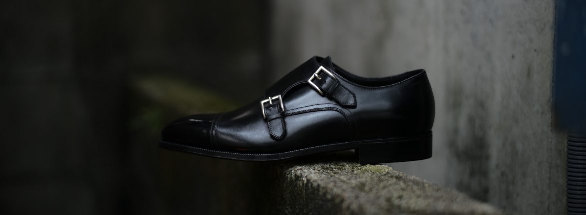 ENZO BONAFE (エンツォボナフェ) ART.EB-02 Double Monk Strap Shoes Horween Shell Cordovan Leather ホーウィン社シェルコードバンレザー ダブルモンクストラップシューズ NERO (ブラック) made in italy (イタリア製) 2019春夏 enzobonafe eb02 ダブルモンク コードバン 愛知 名古屋 ZODIAC ゾディアック alto e diritto altoediritto アルトエデリット