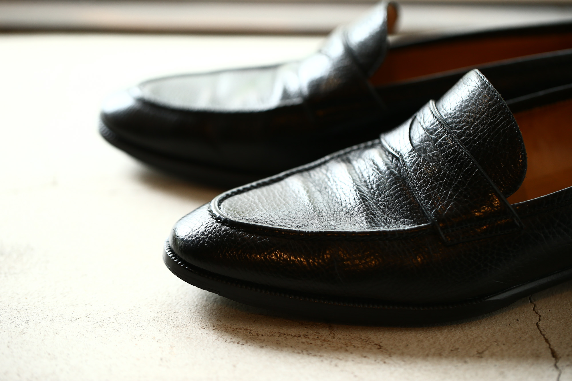 ENZO BONAFE(エンツォボナフェ) ART. EB-08 Coin Loafer コインローファー LAMA ラマレザー ドレスシューズ ローファー NERO(ブラック) made in italy (イタリア製) 2019 春夏 【ご予約受付中】 愛知 名古屋 enzobonafe エンツォボナフェ eb08 ローファー zodiac nagoya alto e diritto altoediritto アルトエデリット コードバン