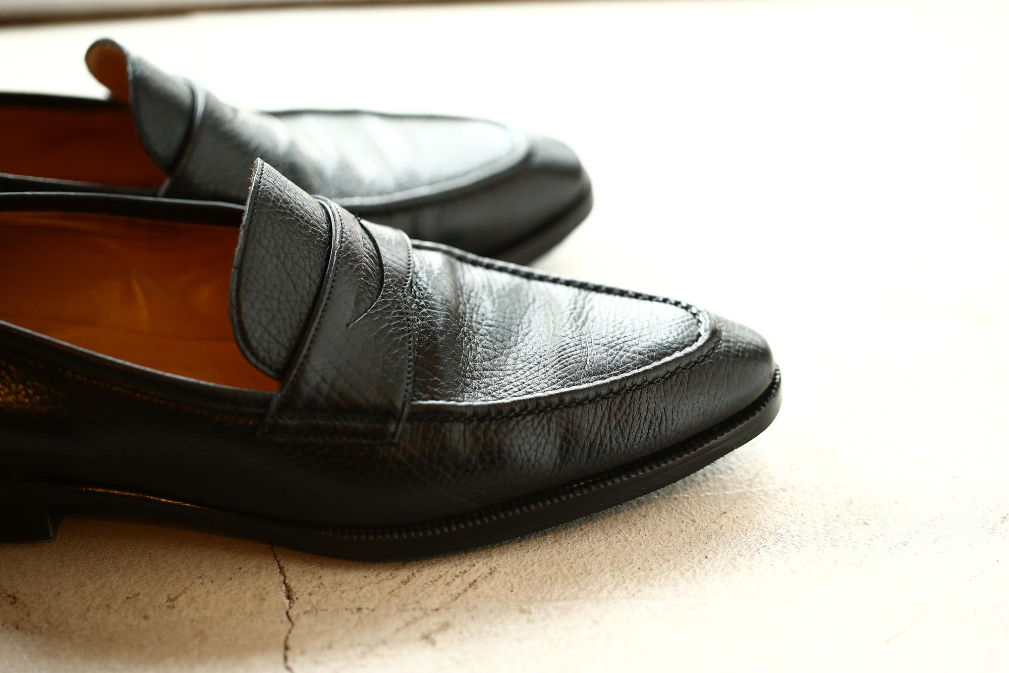 ENZO BONAFE(エンツォボナフェ) ART. EB-08 Coin Loafer コインローファー LAMA ラマレザー ドレスシューズ ローファー NERO(ブラック) made in italy (イタリア製) 2019 春夏 【ご予約受付中】 愛知 名古屋 enzobonafe エンツォボナフェ eb08 ローファー zodiac nagoya alto e diritto altoediritto アルトエデリット コードバン