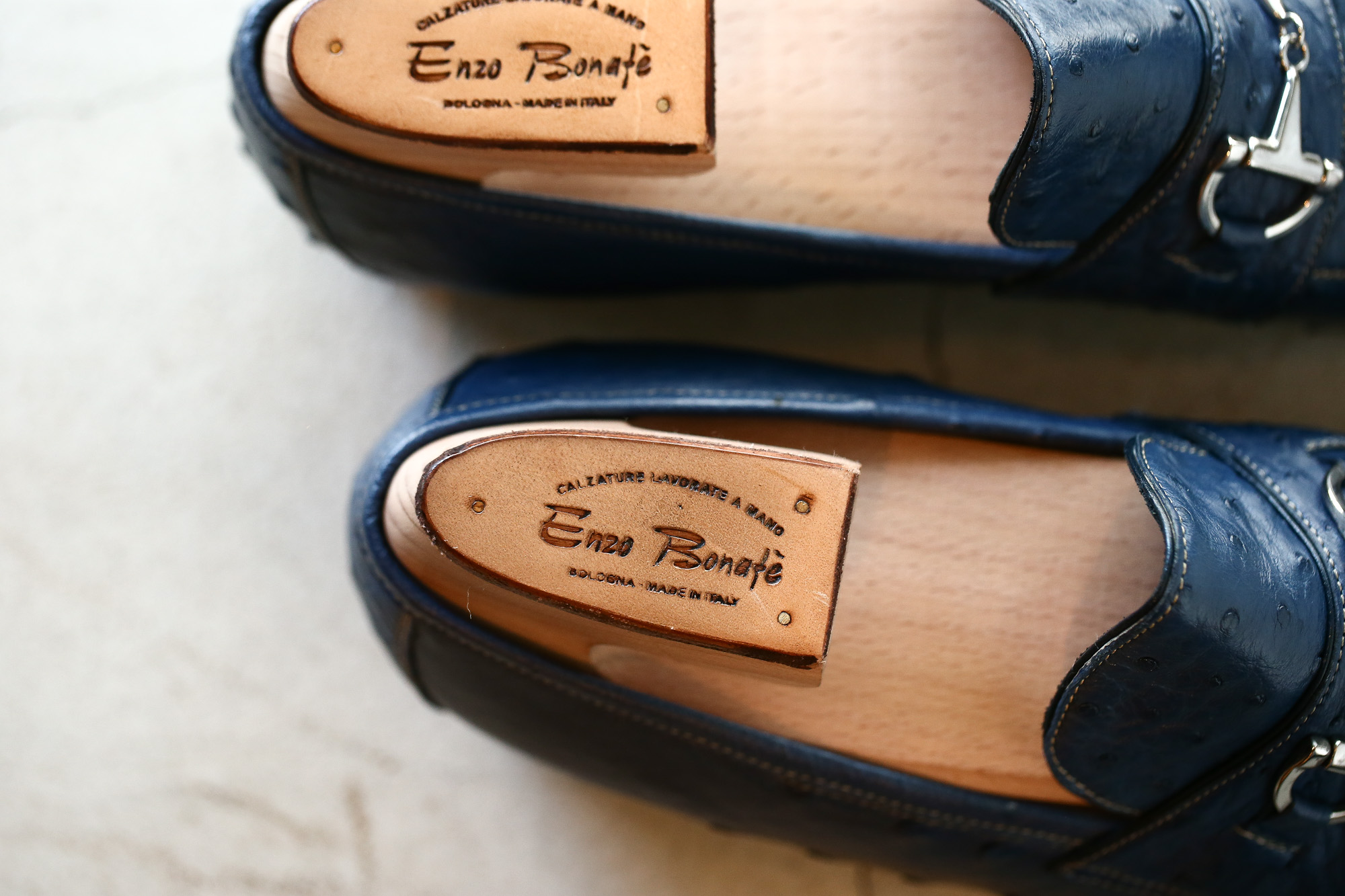 ENZO BONAFE(エンツォボナフェ) ART.EB-10 Bit Loafer STRUZZO オーストリッチレザー ビットローファー COL.402 (ダークブルー) 2018 春夏  enzobonafe エンツォボナフェ bitloafer 愛知 名古屋 Alto e Diritto アルト エ デリット alto e diritto アルトエデリット