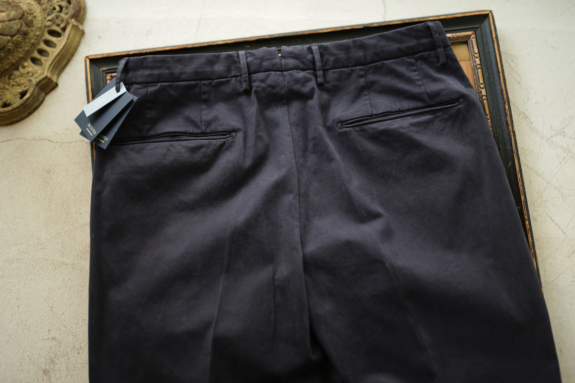 INCOTEX (インコテックス) 1AGW30 SLIM FIT GARMENT DYED COMFORT CHINO コットン ストレッチ スラックス NAVY (ネイビー・831) 2018 秋冬新作 愛知 名古屋 alto e diritto アルトエデリット チノパンツ チノスラックス