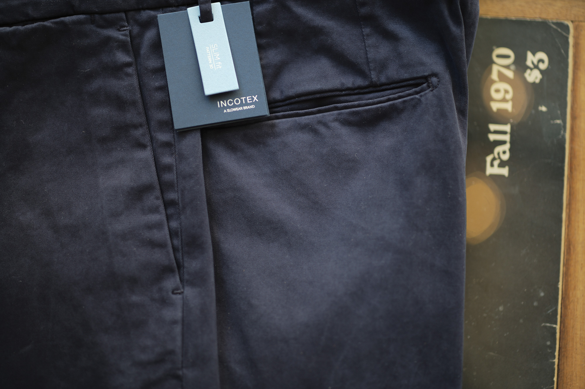 INCOTEX (インコテックス) 1AGW30 SLIM FIT GARMENT DYED COMFORT CHINO コットン ストレッチ スラックス NAVY (ネイビー・831) 2018 秋冬新作 愛知 名古屋 alto e diritto アルトエデリット チノパンツ チノスラックス