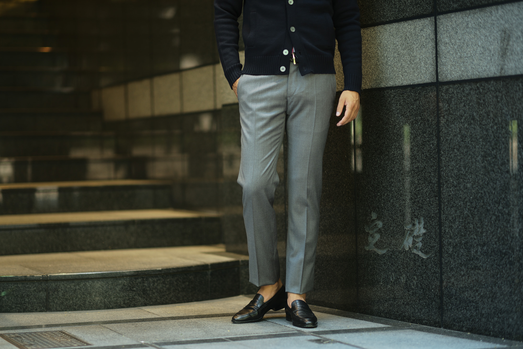 INCOTEX (インコテックス) N35 SLIM FIT (1NT035) SUPER 100'S WOOLLEN TWILL サージウール スラックス MEDIUM GRAY (ミディアムグレー・912) 2018 秋冬新作 incotex 愛知 名古屋 Alto e Diritto アルト エ デリット alto e diritto アルトエデリット グレスラ グレースラックス