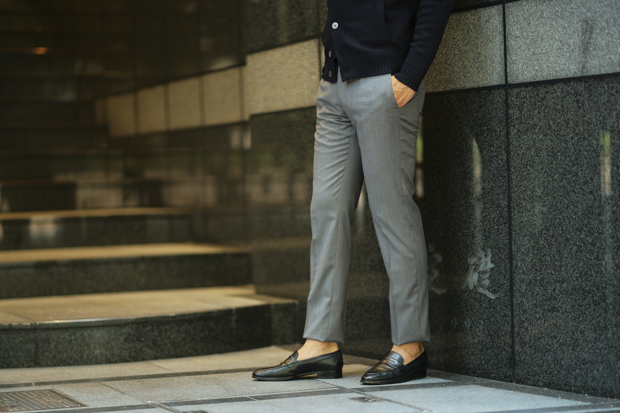 INCOTEX (インコテックス) N35 SLIM FIT (1NT035) SUPER 100'S WOOLLEN TWILL サージウール スラックス MEDIUM GRAY (ミディアムグレー・912) 2018 秋冬新作 incotex 愛知 名古屋 Alto e Diritto アルト エ デリット alto e diritto アルトエデリット グレスラ グレースラックス