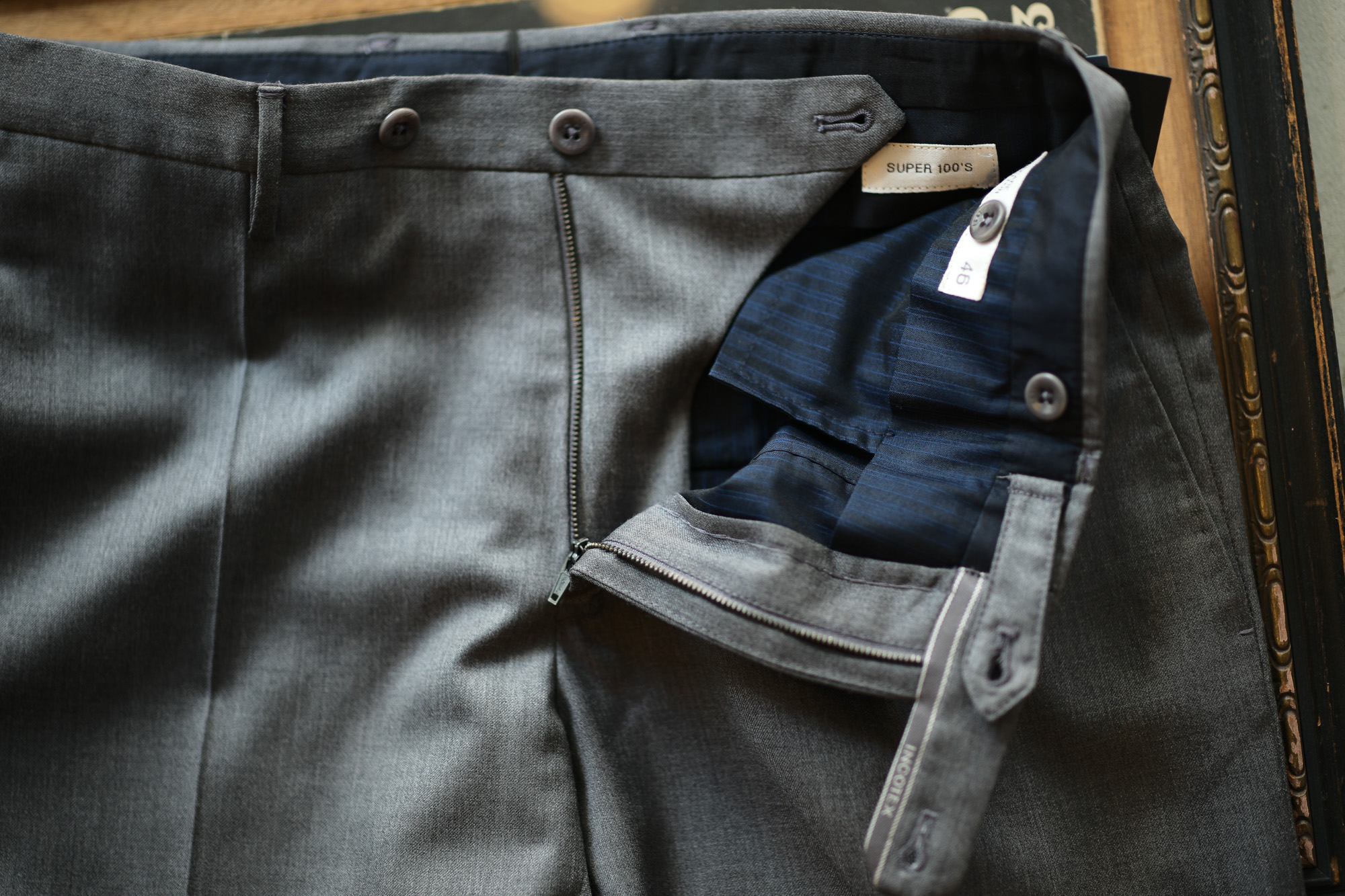 INCOTEX (インコテックス) N35 SLIM FIT (1NT035) SUPER 100'S WOOLLEN TWILL サージウール スラックス MEDIUM GRAY (ミディアムグレー・912) 2018 秋冬新作 incotex 愛知 名古屋 Alto e Diritto アルト エ デリット alto e diritto アルトエデリット グレスラ グレースラックス