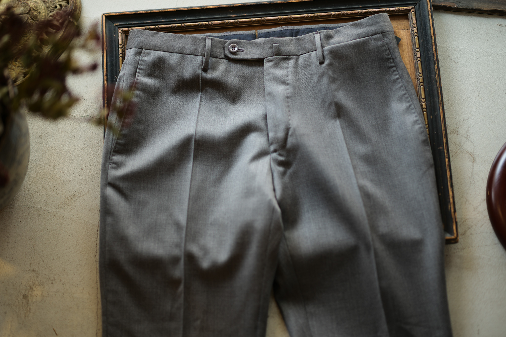 INCOTEX (インコテックス) N35 SLIM FIT (1NT035) SUPER 100'S WOOLLEN TWILL サージウール スラックス MEDIUM GRAY (ミディアムグレー・912) 2018 秋冬新作 incotex 愛知 名古屋 Alto e Diritto アルト エ デリット alto e diritto アルトエデリット グレスラ グレースラックス