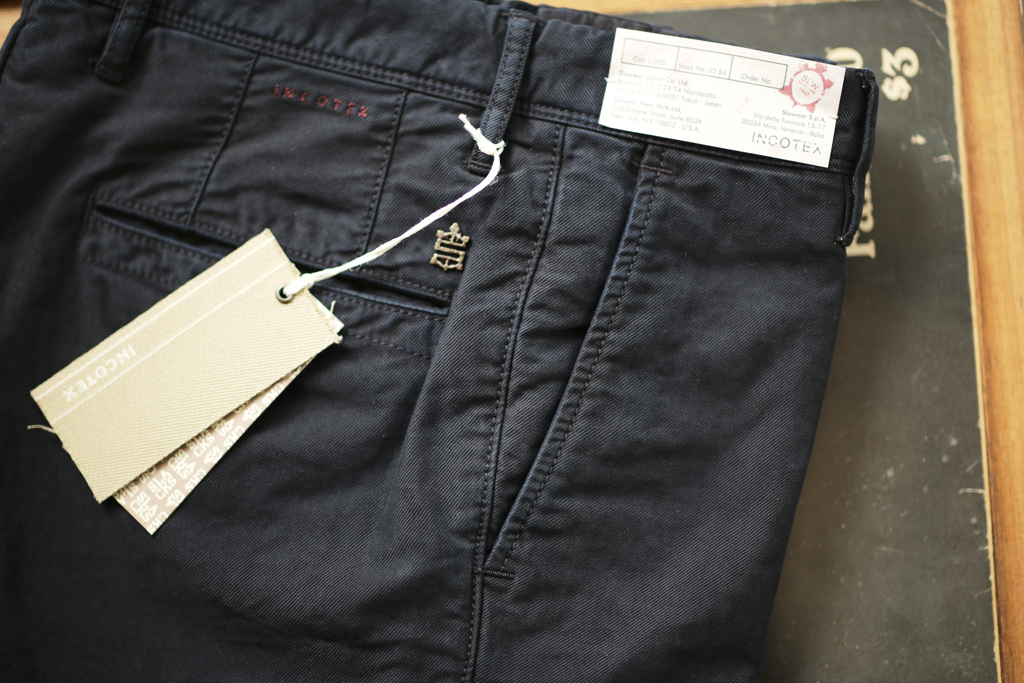 INCOTEX SLACKS（インコテックススラックス）1ST603 SLIM FIT TRICOCHINO STRETCH ストレッチ チノパンツ NAVY (ネイビー・825) 2018 秋冬新作 愛知 名古屋 alto e diritto アルトエデリット チノパンツ チノスラックス