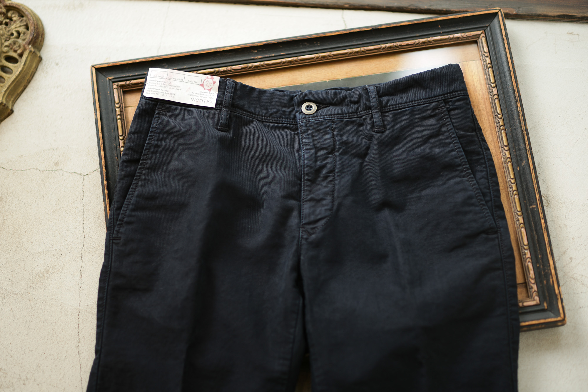 INCOTEX SLACKS（インコテックススラックス）1ST603 SLIM FIT TRICOCHINO STRETCH ストレッチ チノパンツ NAVY (ネイビー・825) 2018 秋冬新作 愛知 名古屋 alto e diritto アルトエデリット チノパンツ チノスラックス