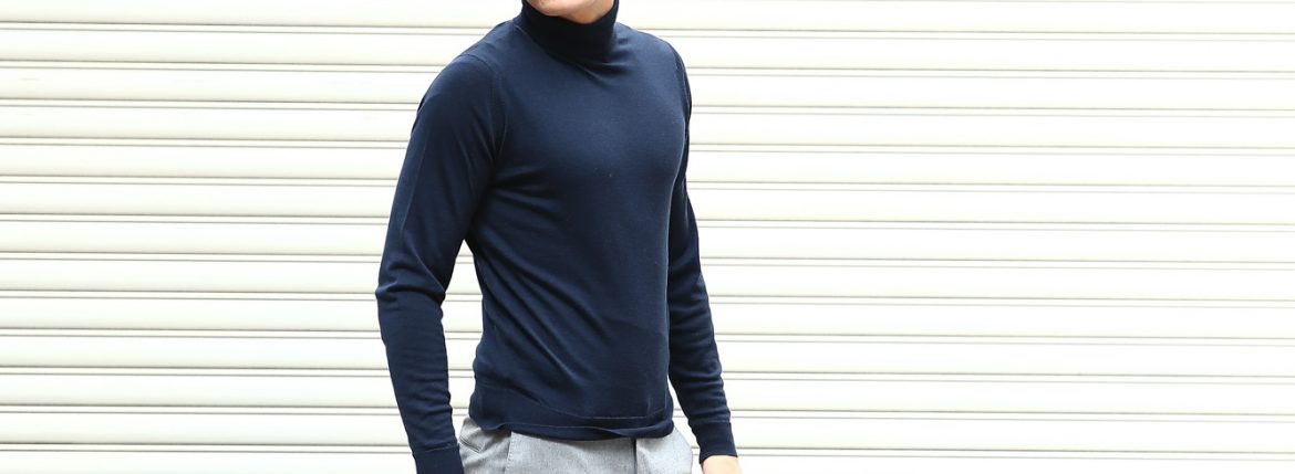 JOHN SMEDLEY (ジョンスメドレー) ORTA (オルタ) 30G Merino Wool (30ゲージメリノウール) タートルネックセーター BLACK (ブラック) Made in England (イギリス製) 2018 秋冬 johnsmedley ジョンスメドレー 愛知 名古屋 ZODIAC ゾディアック alto e diritto altoediritto アルトエデリット タートル