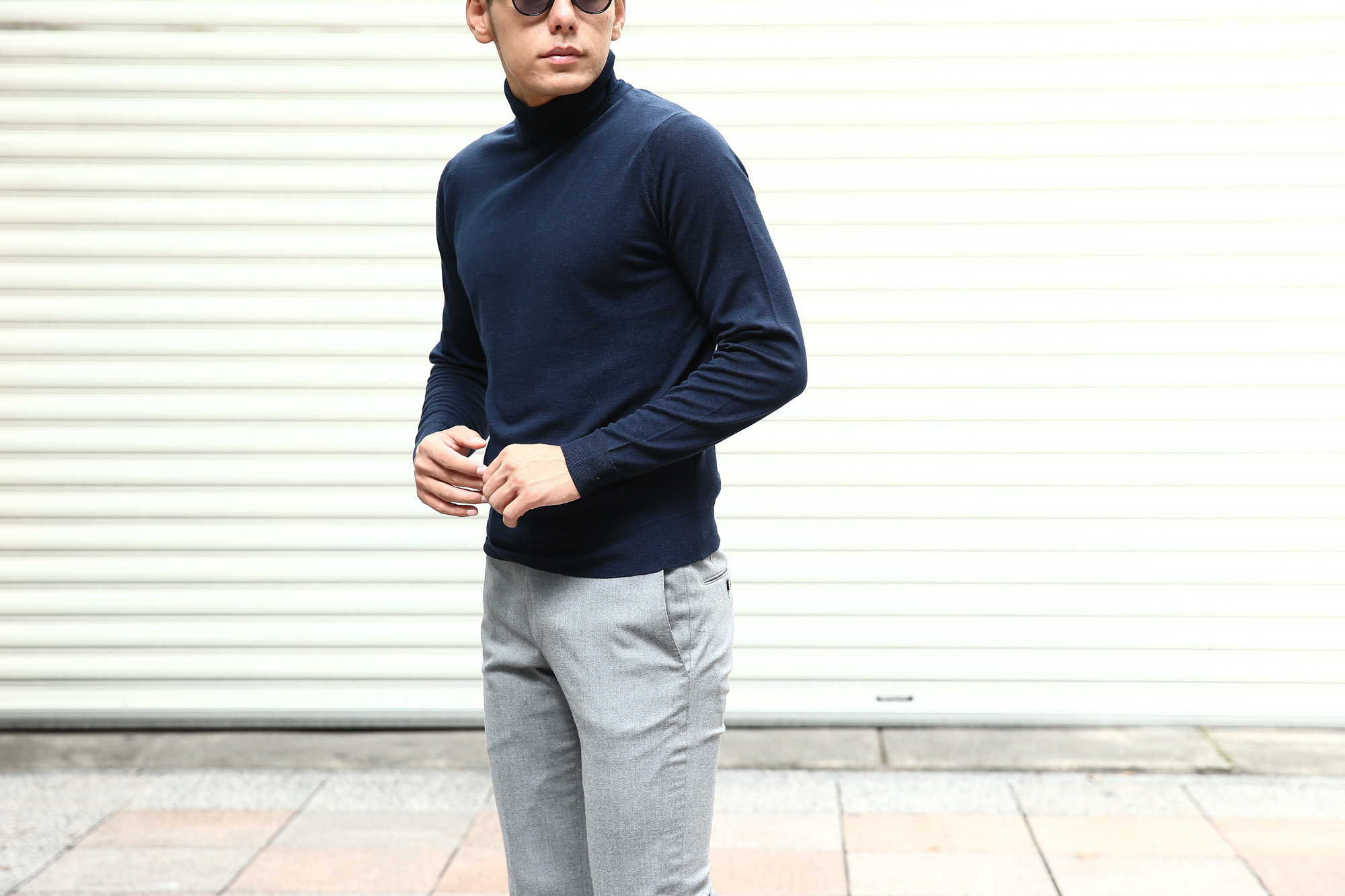 JOHN SMEDLEY (ジョンスメドレー) ORTA (オルタ) 30G Merino Wool (30ゲージメリノウール) タートルネックセーター MIDNIGHT (ミッドナイト) Made in England (イギリス製) 2018 秋冬 johnsmedley ジョンスメドレー 愛知 名古屋 Alto e Diritto アルト エ デリット alto e diritto altoediritto アルトエデリット タートル