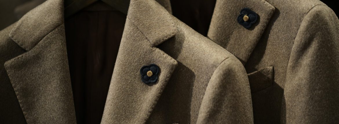 LARDINI (ラルディーニ) Cashmere Spolverino Chester coat (カシミヤ スポルベリーノ チェスターコート) カシミヤフラノ生地 シングル チェスターコート BEIGE (ベージュ・1) Made in italy (イタリア製) 2018 秋冬新作 lardini 愛知 名古屋 ZODIAC ゾディアック alto e diritto アルトエデリット