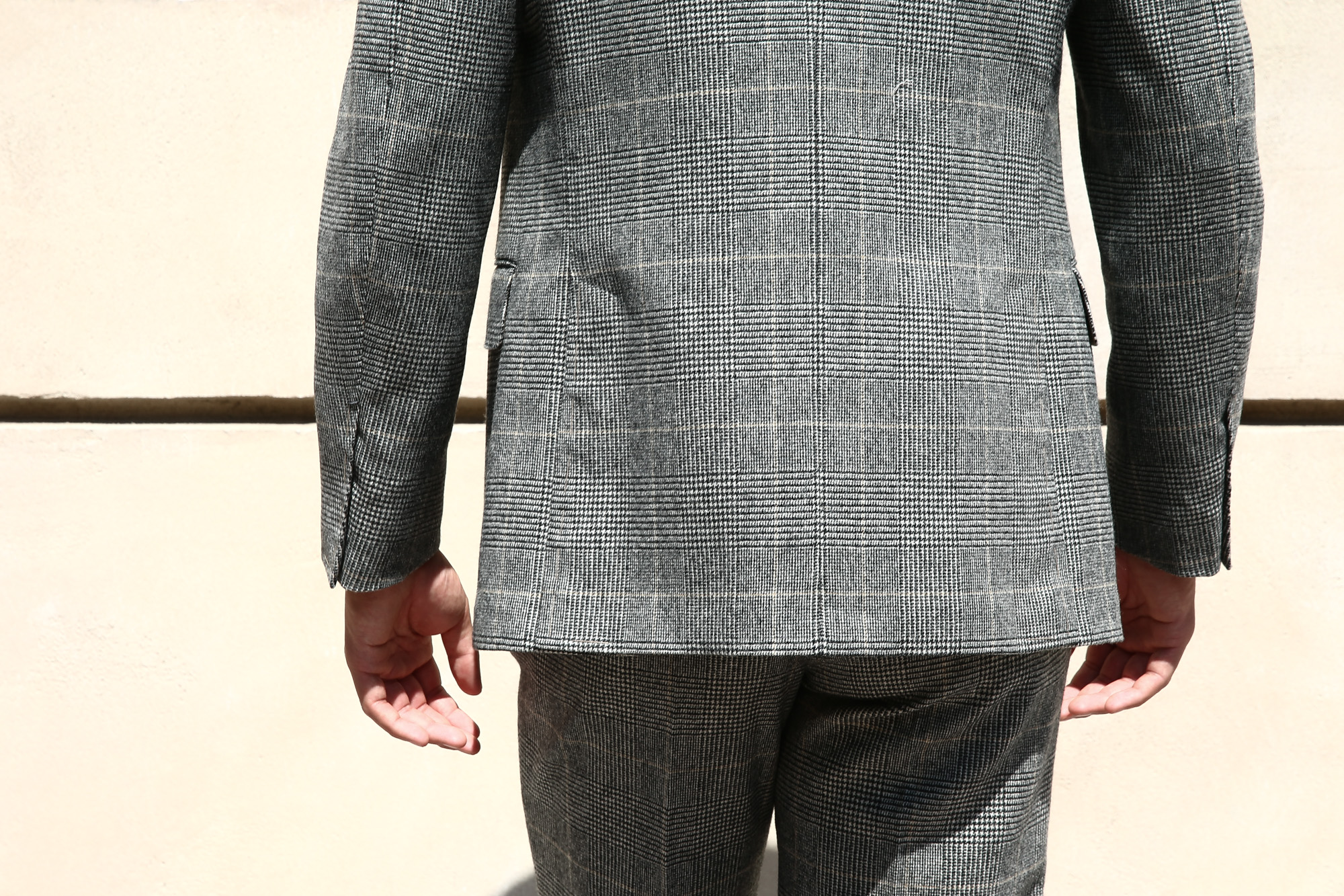 LARDINI (ラルディーニ) SARTORIA (サルトリア) フラノウール生地 ブリティッシュ グレンチェック スーツ GRAY