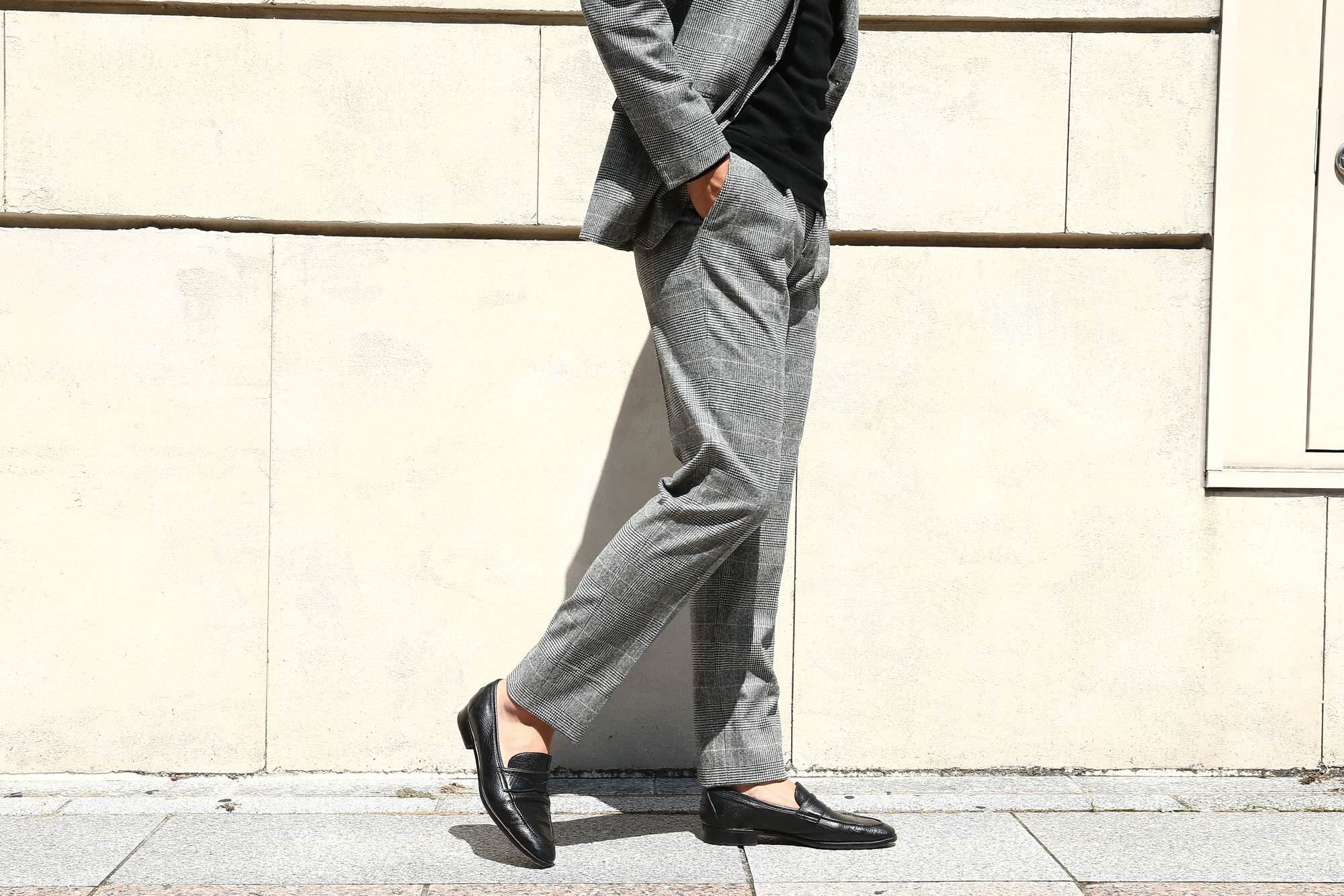 LARDINI (ラルディーニ) SARTORIA (サルトリア) フラノウール生地 ブリティッシュ グレンチェック スーツ GRAY