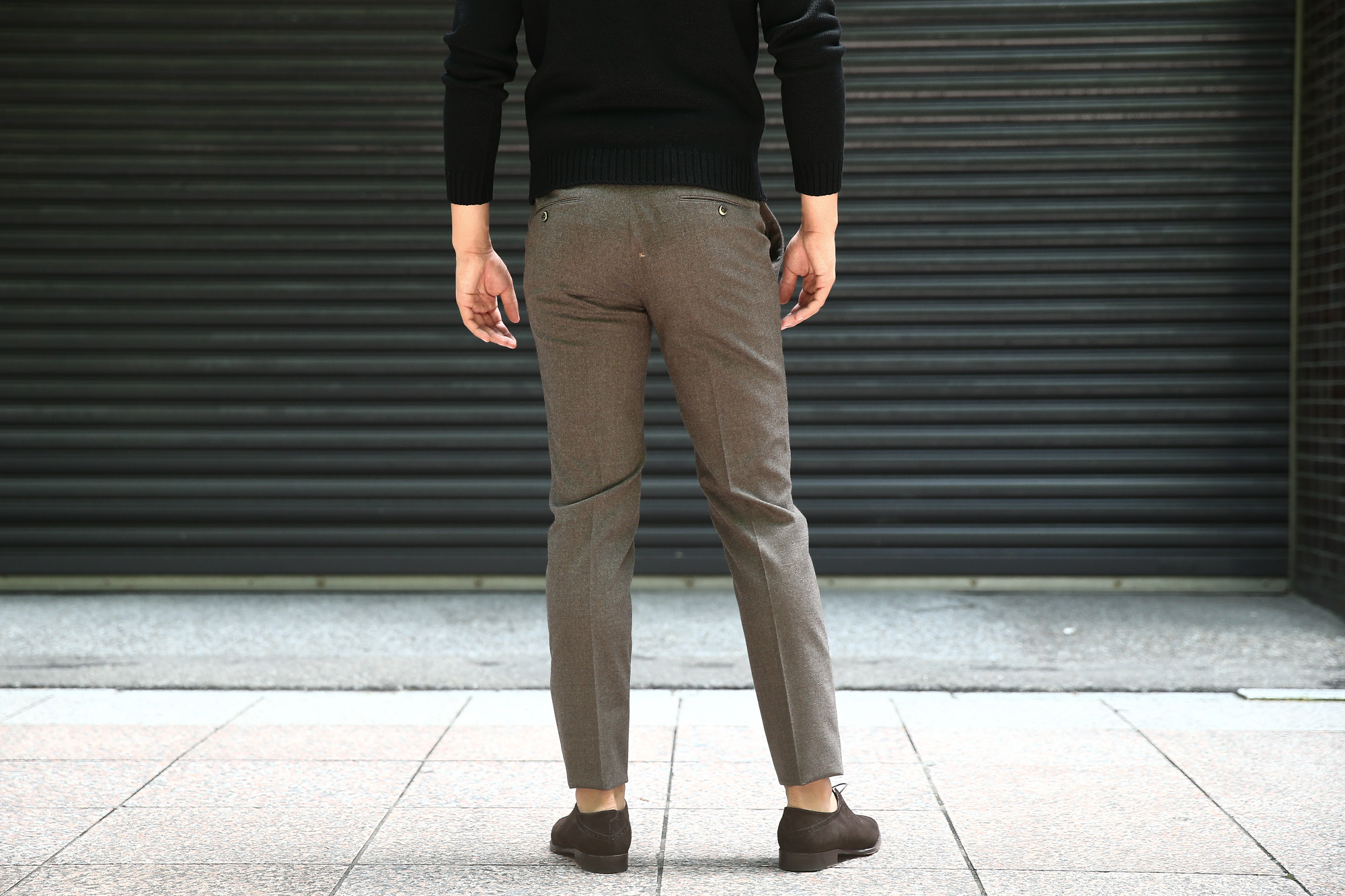  PT01 (ピーティーゼロウーノ) BUSINESS (ビジネス) SUPER SLIM FIT (スーパースリムフィット) STRETCH FLANNEL WOOL ストレッチ フランネルウール スラックス BROWN (ブラウン・0170) 2018 秋冬新作 pt01 愛知 名古屋 Alto e Diritto アルト エ デリット alto e diritto アルトエデリット スラックス グレスラ