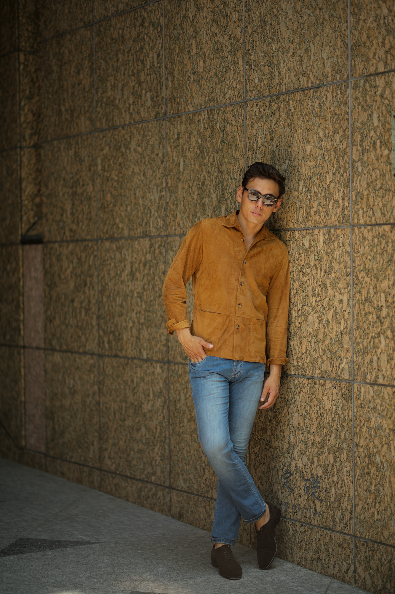 Alfredo Rifugio (アルフレード リフージオ) SS326 CAMOSCIO Summer Suede Leather Shirts サマースウェード レザーシャツ CAMEL (キャメル) made in italy (イタリア製) 2019 春夏 【ご予約受付中】alfredorifujio アルフレードリフージオ 愛知 名古屋 Alto e Diritto アルト エ デリット alto e diritto アルトエデリット レザージャケット 素肌にレザー 42,44,46,48,50,52