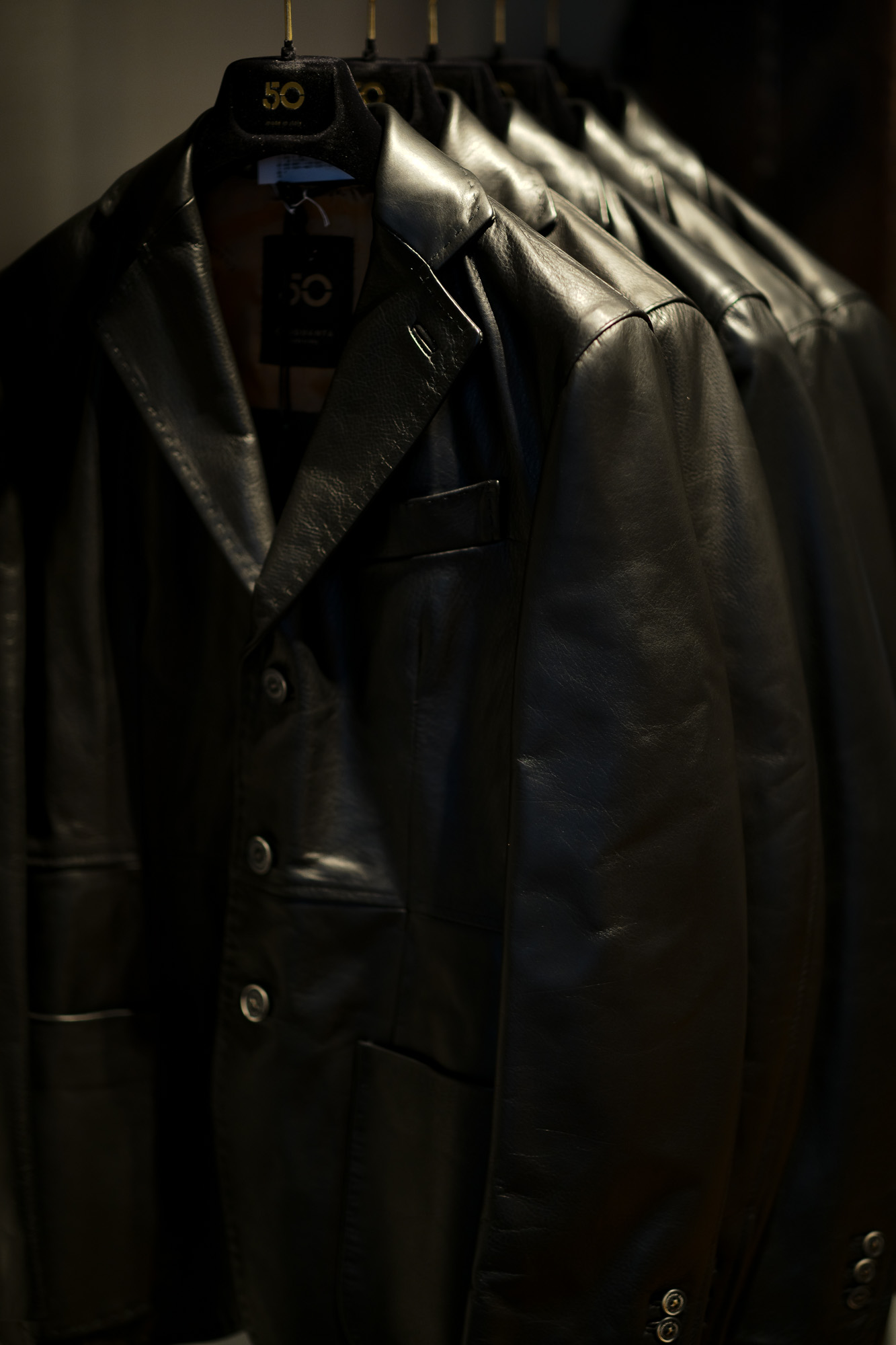 CINQUANTA (チンクアンタ) H613 SINGLE TAILORED JACKET CAVALLO (シングル テーラード ジャケット) ホースレザー ジャケット BLACK (ブラック・999) Made in italy (イタリア製) 2018 秋冬新作 【第1便入荷しました】愛知 名古屋 Alto e Diritto アルト エ デリット altoediritto アルトエデリット alto e diritto