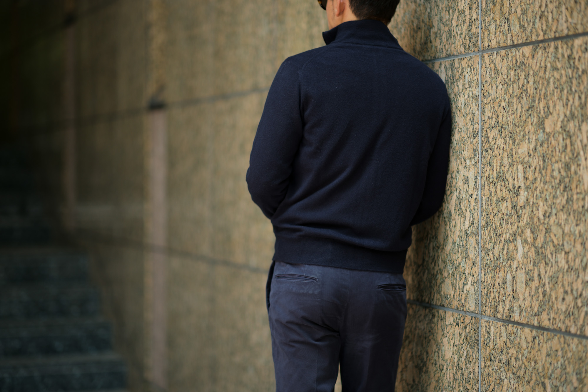 Cruciani (クルチアーニ) Cashmere Zip Up Cardigan (カシミヤ ジップアップ カーディガン) Cashmere 100% ハイゲージ カシミヤニット カーディガン NAVY (ネイビー・201473) made in italy (イタリア製) 2018 秋冬新作 愛知 名古屋 Alto e Diritto アルト エ デリット alto e diritto アルトエデリット