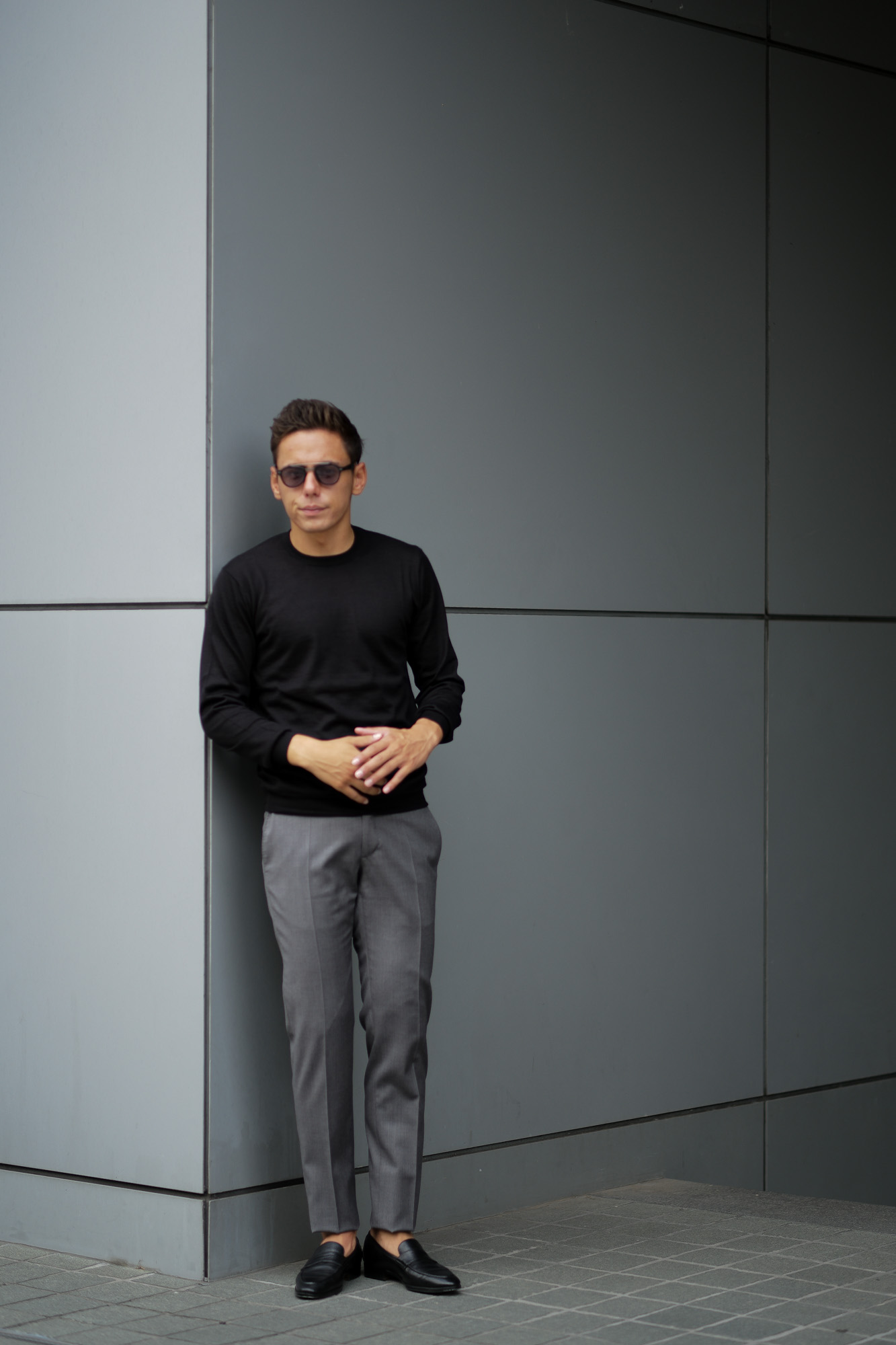 Cruciani (クルチアーニ) Silk Cashmere Crew Neck Sweater (シルク