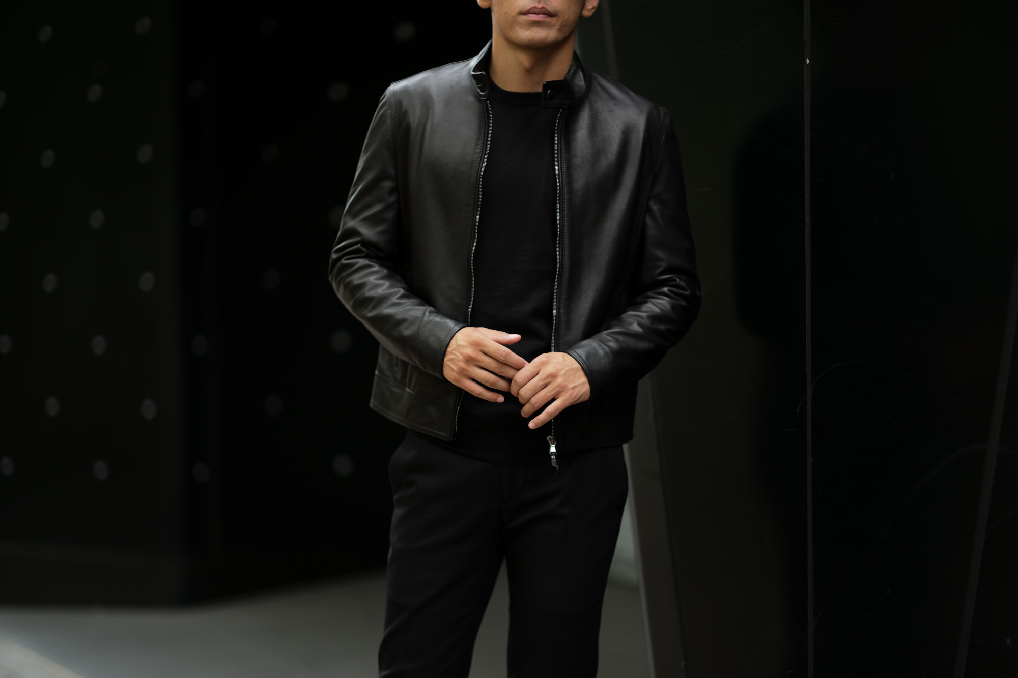 EMMETI(エンメティ) JURI(ユリ) Lambskin nappa シングルライダース レザージャケット NERO (ブラック) made in italy (イタリア製) 2018 秋冬 【第2便ご予約受付中】 emmeti juri ユリ 愛知 名古屋 Alto e Diritto アルト エ デリット 干場 干場氏着用 FORZASTYLE　42,44,46,48,50,52,54,56,58,60 alto e diritto アルトエデリット