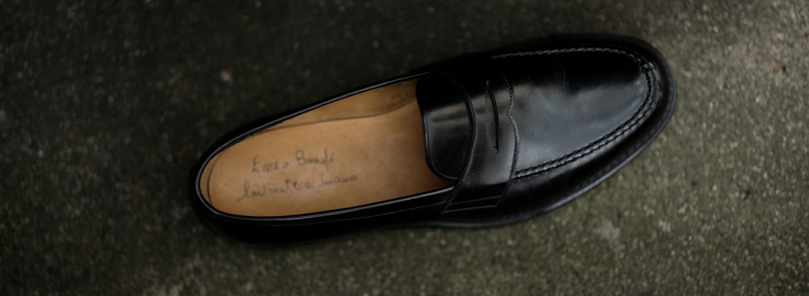 ENZO BONAFE(エンツォボナフェ) ART.3713 Coin Loafer コインローファー Crocodile クロコダイル エキゾチックレザーシューズ COCCO NERO (ブラック) made in italy(イタリア製) 2018秋冬 【ご予約受付中】のイメージ