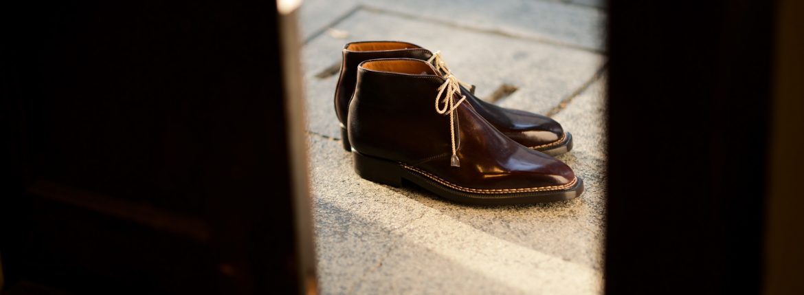 ENZO BONAFE(エンツォボナフェ) ART.3722 Chukka boots チャッカブーツ Horween Shell Cordovan Leather ホーウィン社 シェルコードバンレザー ノルベジェーゼ製法 チャッカブーツ コードバンブーツ No.8(バーガンディー) made in italy (イタリア製) 2019 春夏 愛知 名古屋 ZODIAC ゾディアック エンツォボナフェ コードバン チャッカ　5.5,6,6.5,7,7.5,8,8.5,9,9.5